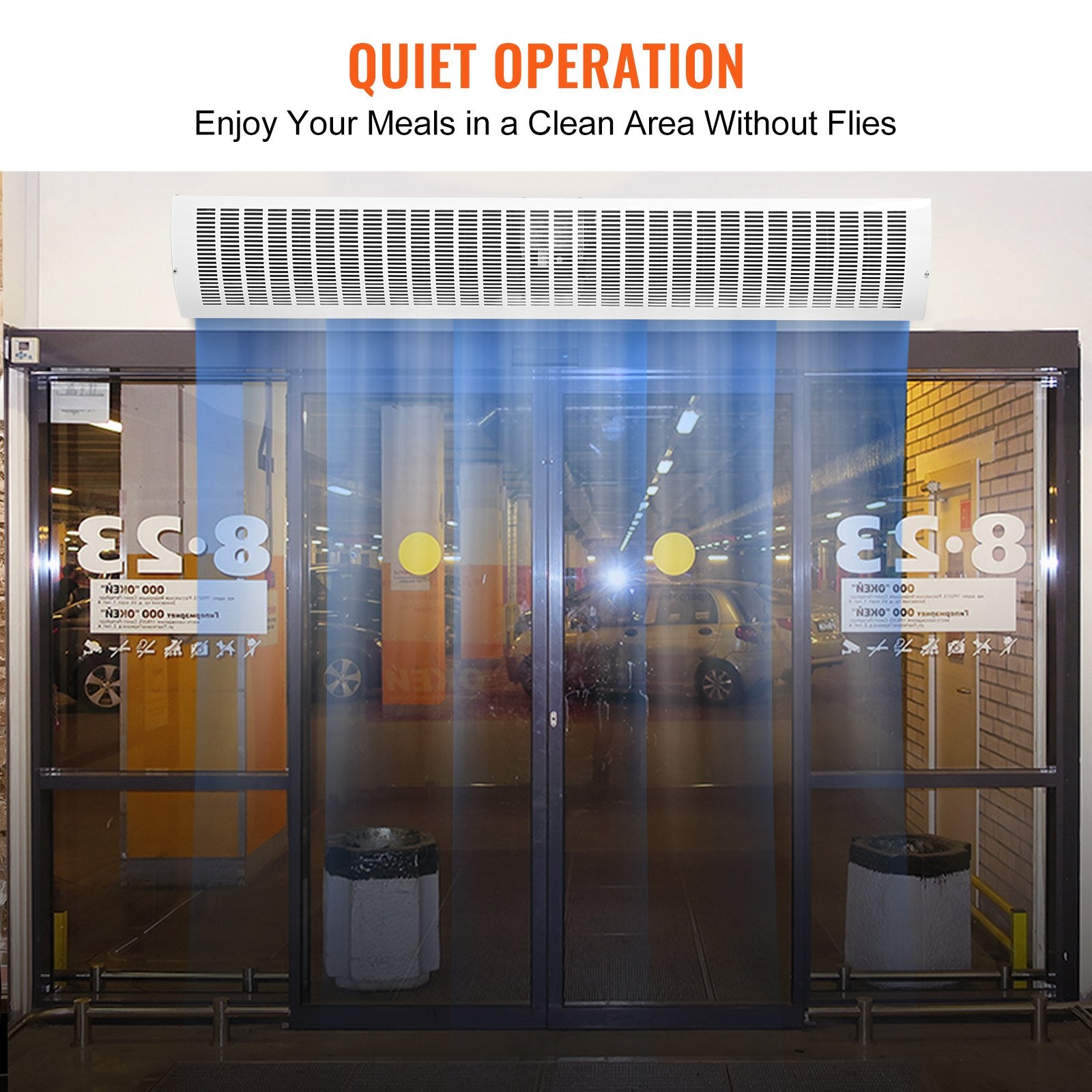 VEVOR 1.5m Commercial Indoor Air Curtain Super Power 2 Speeds 3566m³/h, UL Certified Wall Mounted Air Curtains for Doors, Indoor Over Door Fan with Heavy Duty Limit Switch, Easy-Install Unheated 3