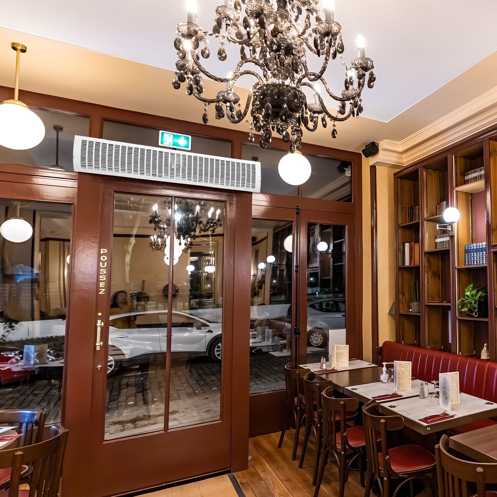 VEVOR 1.5m Commercial Indoor Air Curtain Super Power 2 Speeds 3566m³/h, UL Certified Wall Mounted Air Curtains for Doors, Indoor Over Door Fan with Heavy Duty Limit Switch, Easy-Install Unheated 8