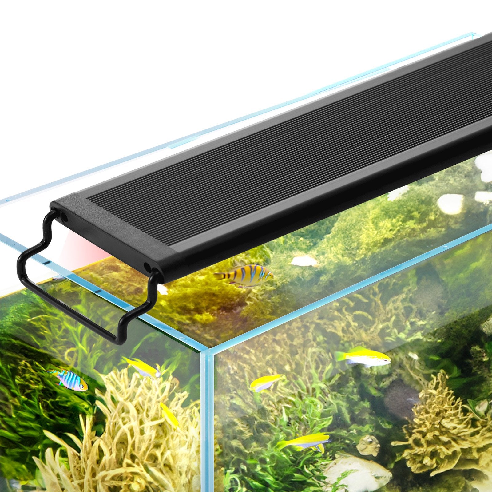 VEVOR Aquarium Light, 26W Full Spectrum Fish Tank Light with 24/7 Natural Mode, Adjustable Timer & 5-Level Brightness, with Aluminum Alloy Shell Extendable Brackets for 30"-36" Freshwater Planted Tank