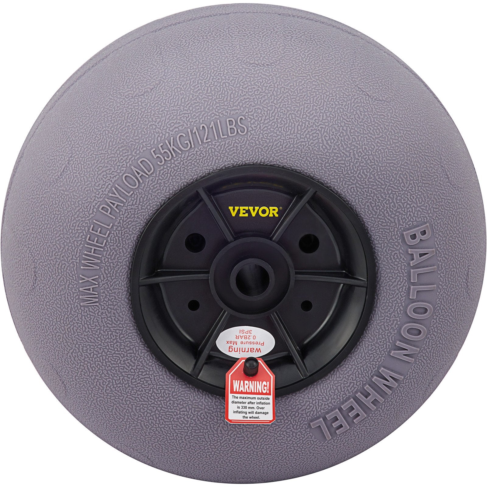 VEVOR Balloon Beach Wheels Replacement Beach Tires 13" TPU 121 LBS Load Capacity 9