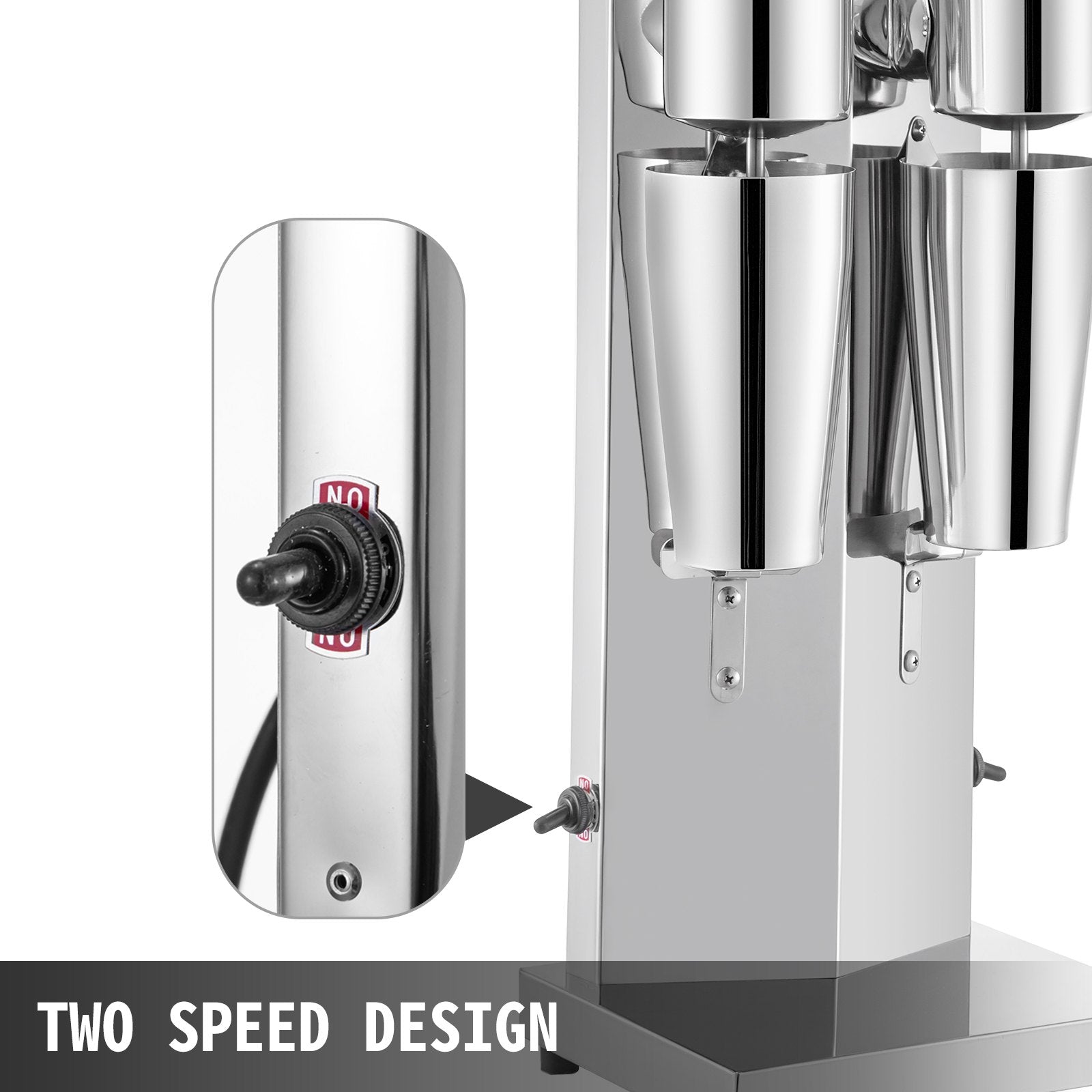 Vevor Commercial Milkshake Maker Machine Double Heads Thickshake Frother Stainless 4