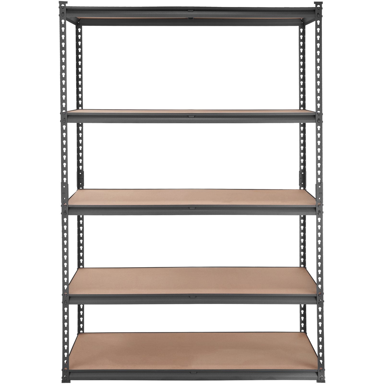 VEVOR Storage Shelving Unit, 5-Tier Adjustable, 907 kg Capacity, Heavy Duty Garage Shelves Metal Organizer Utility Rack, Black, 122L x 61W x 183H cm for Kitchen Pantry Basement Bathroom Laundry Closet 9