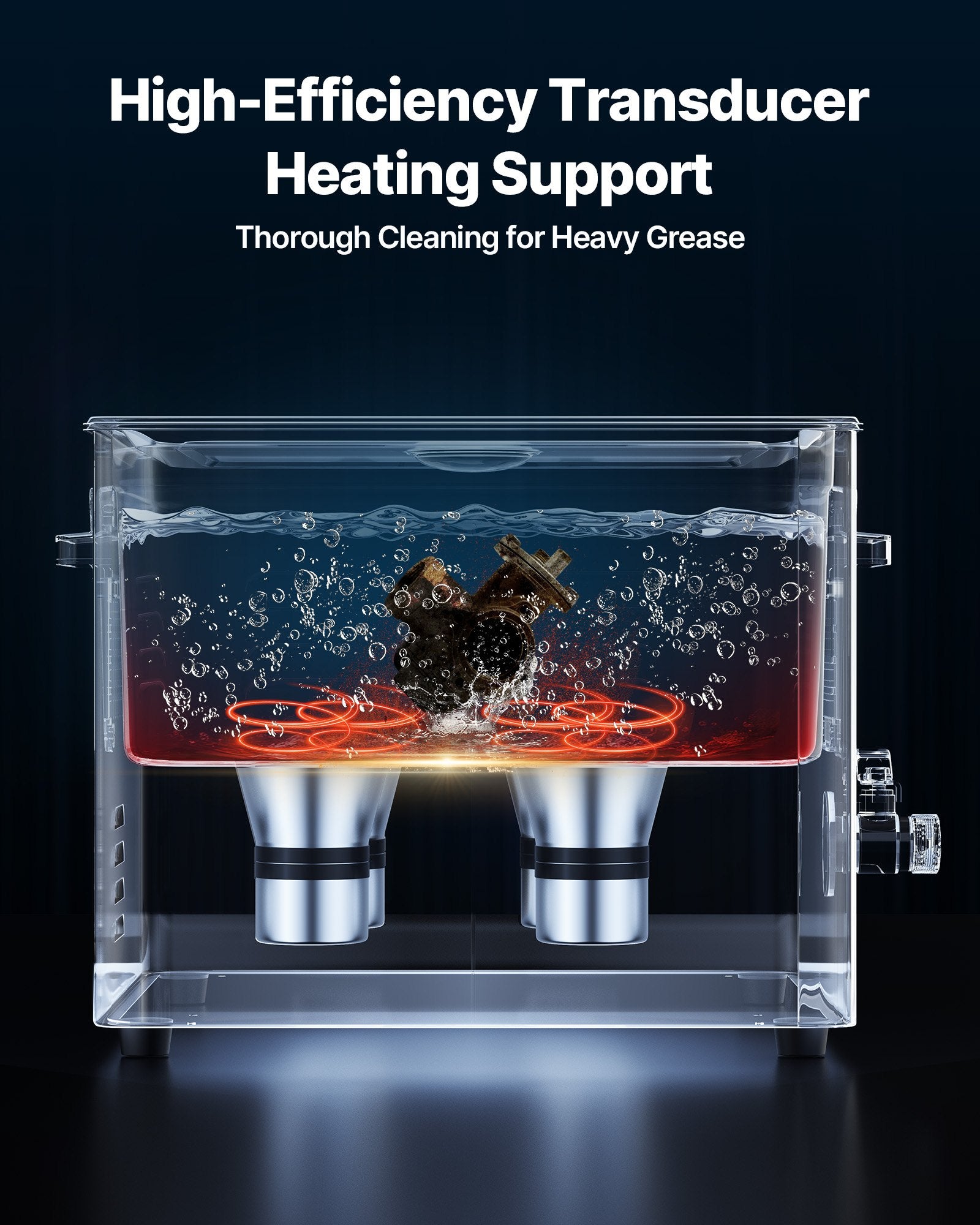 VEVOR 15L Ultrasonic Cleaner, Professional Ultrasonic Cleaner Machine with Cleaning Basket & Digital Display, 240W Stainless Steel 40kHz Industrial Cleaning Machine for Parts, Carburetors, Instruments 3