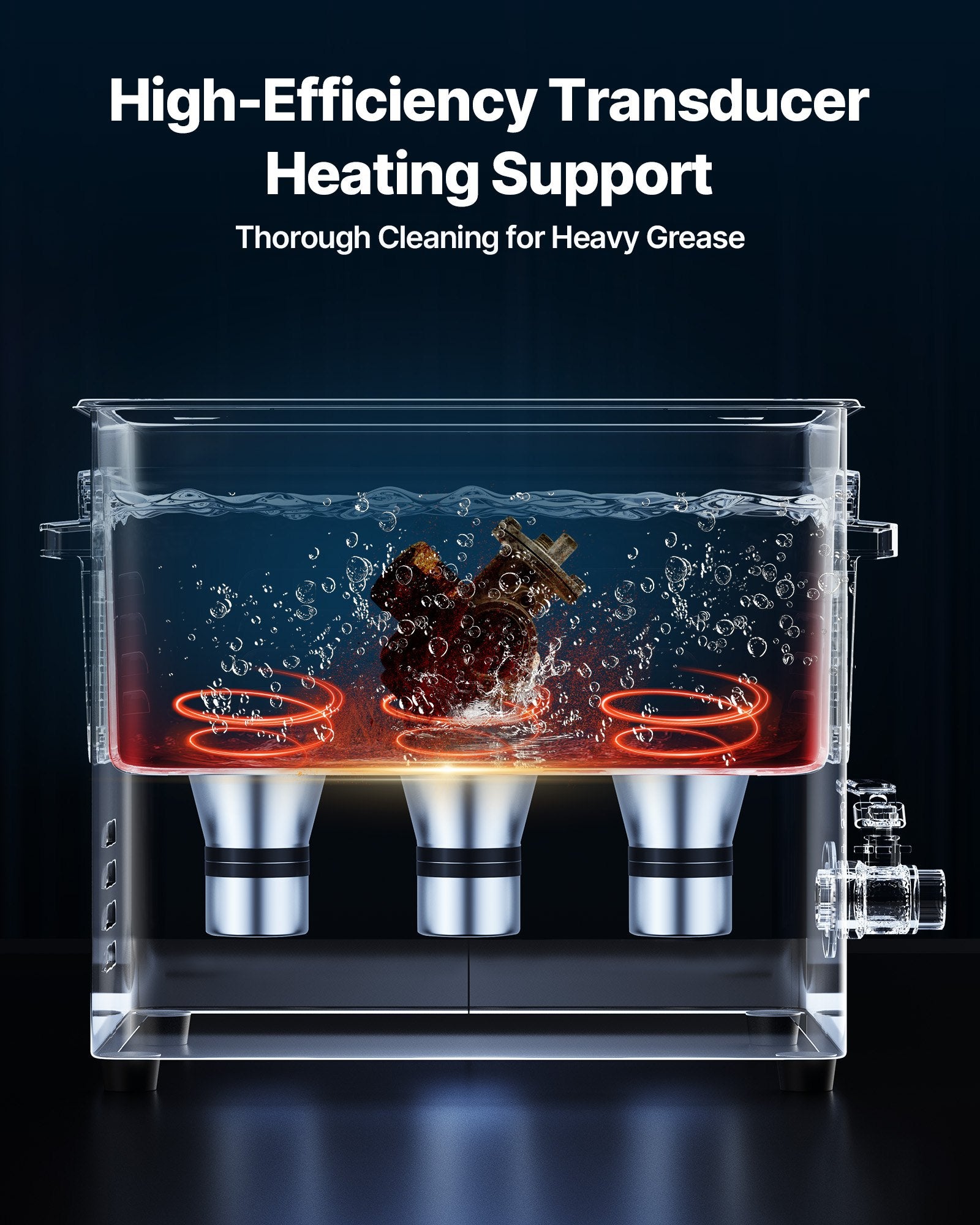 VEVOR 10L Ultrasonic Cleaner, Professional Ultrasonic Cleaner Machine with Cleaning Basket & Digital Display, 180W Stainless Steel 40kHz Cleaning Machine for Watches, Razors, Jewelry, Coins, and More 3