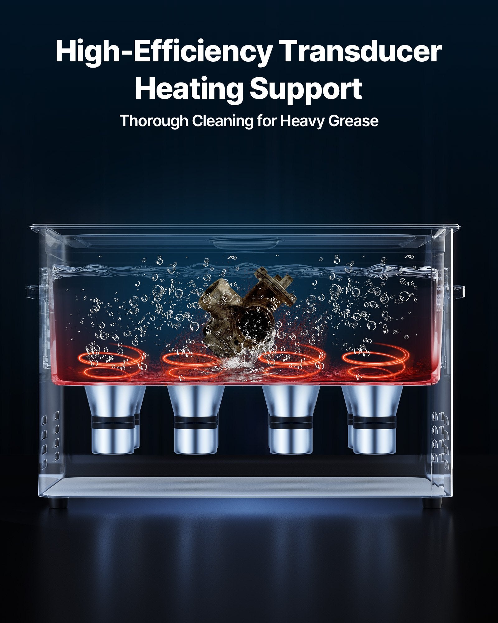 VEVOR 30L Ultrasonic Cleaner, Professional Ultrasonic Cleaner Machine with Cleaning Basket & Digital Display, 480W Stainless Steel 40kHz Industrial Cleaning Machine for Parts, Carburetors, Instruments 3