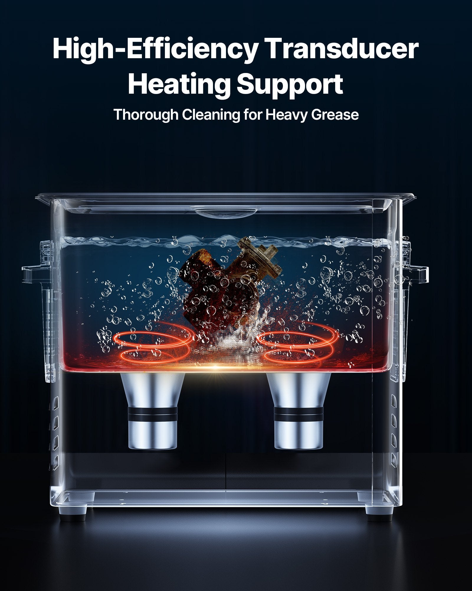 VEVOR 6L Ultrasonic Cleaner, Professional Ultrasonic Cleaner Machine with Cleaning Basket & Digital Display, 120W Stainless Steel 40kHz Cleaning Machine for Watches, Razors, Jewelry, Coins and More 3