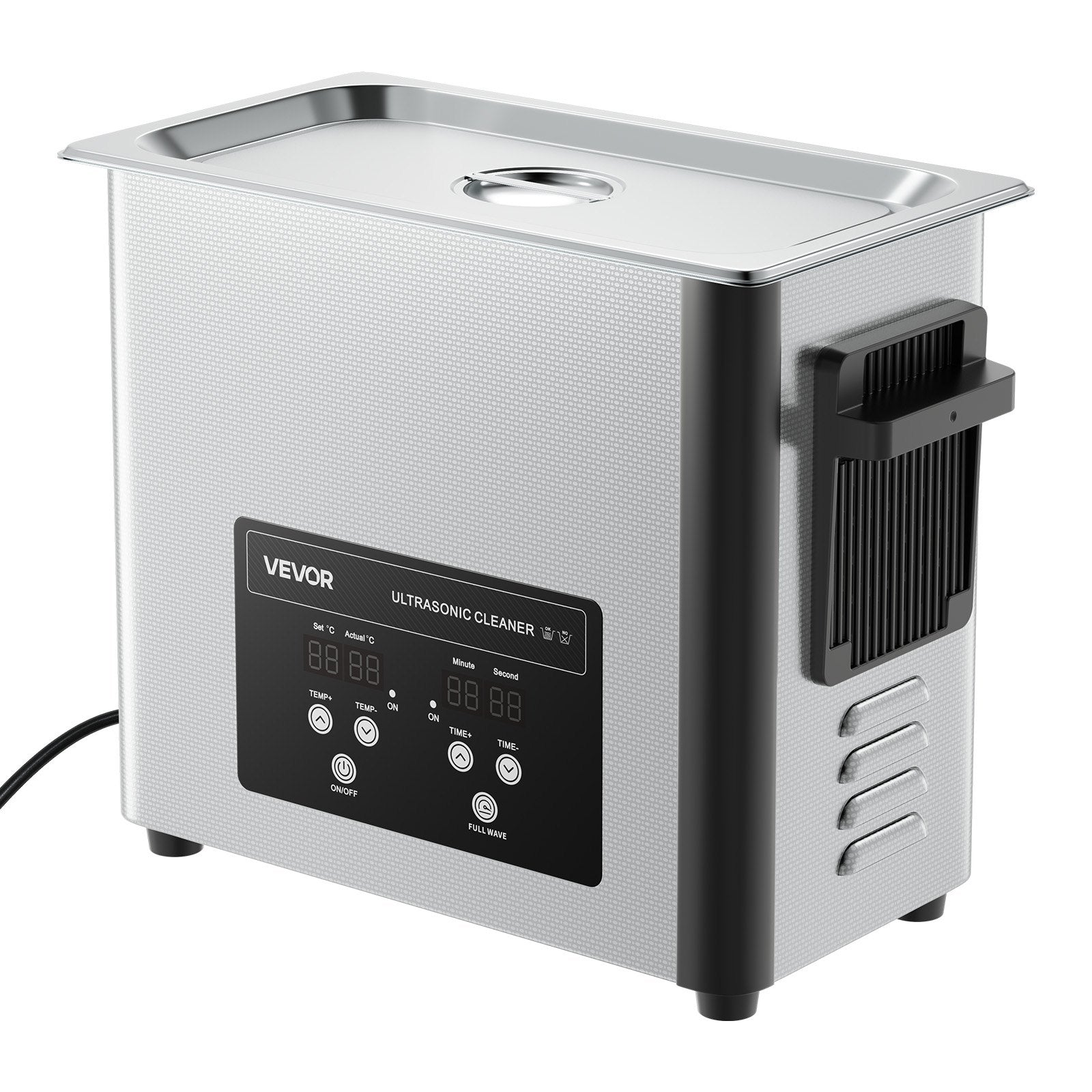 VEVOR 6L Ultrasonic Cleaner, Professional Ultrasonic Cleaner Machine with Cleaning Basket & Digital Display, 120W Stainless Steel 40kHz Cleaning Machine for Watches, Razors, Jewelry, Coins and More 11