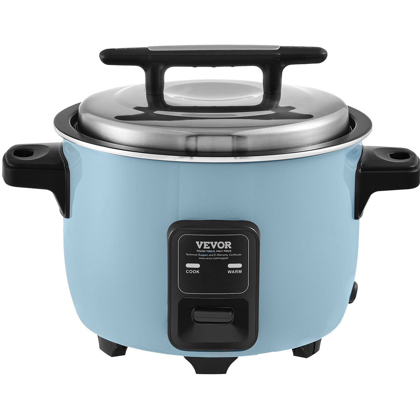 VEVOR Commercial Rice Cooker, 50-Cup Rice Cooker, 10 Liter Large Rice Cooker and Warmer with Nonstick Inner Pot, Fast Cooking and 24-Hour Keep Warm, with Rice Cup and Paddle, for Restaurant