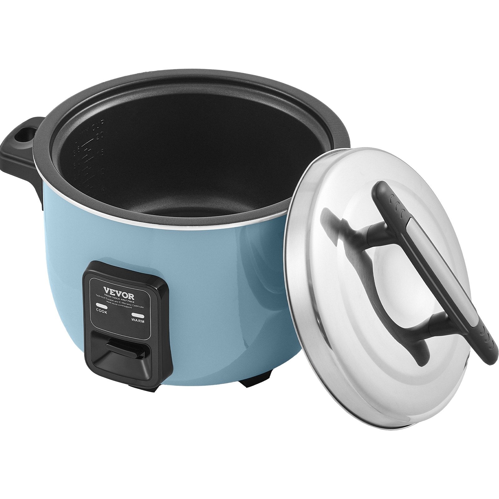 VEVOR Commercial Rice Cooker, 50-Cup Rice Cooker, 10 Liter Large Rice Cooker and Warmer with Nonstick Inner Pot, Fast Cooking and 24-Hour Keep Warm, with Rice Cup and Paddle, for Restaurant 9