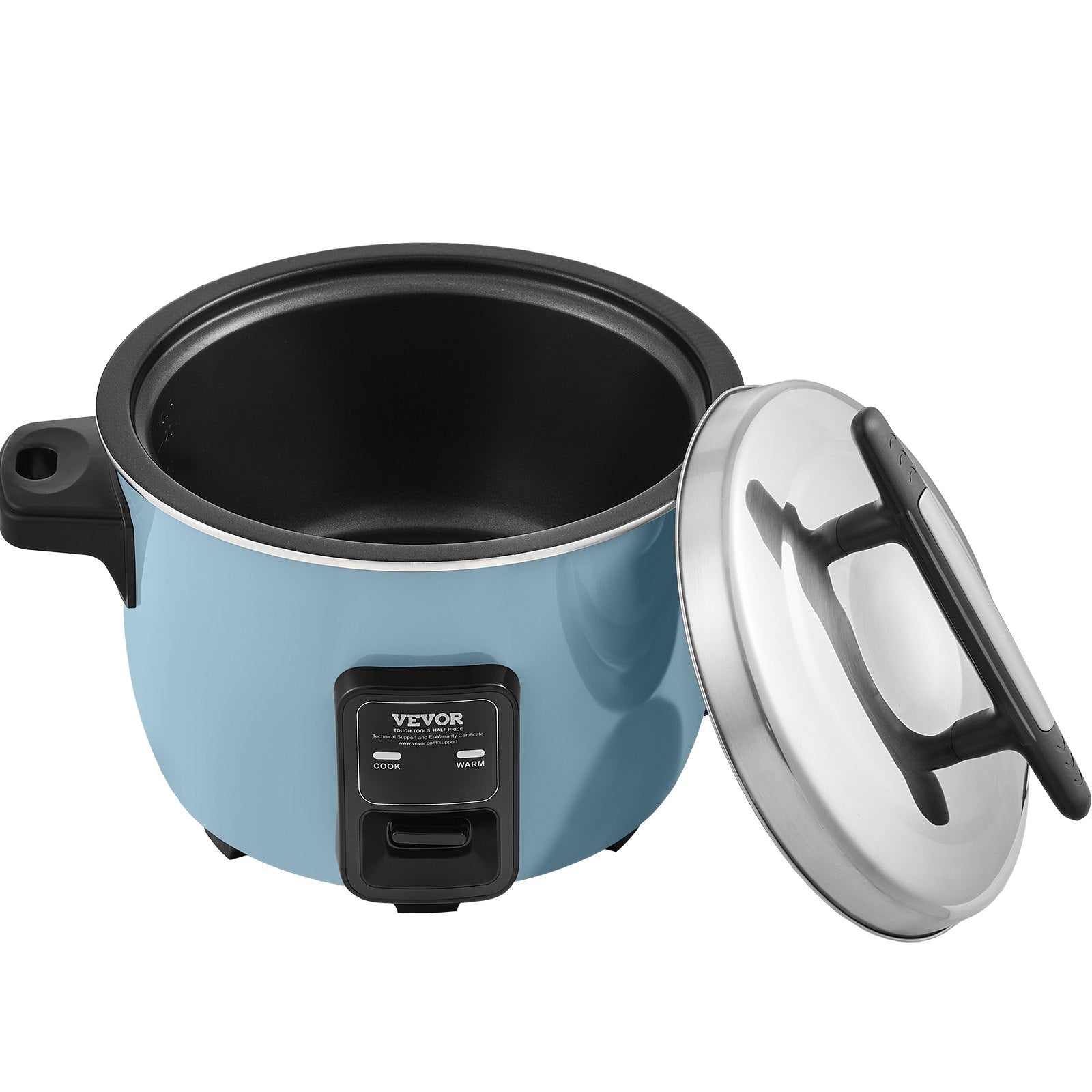 VEVOR Commercial Rice Cooker, 60-Cup Rice Cooker, 13 Liter Large Rice Cooker and Warmer with Nonstick Inner Pot, Fast Cooking and 24-Hour Keep Warm, with Rice Cup and Paddle, for Restaurant 10