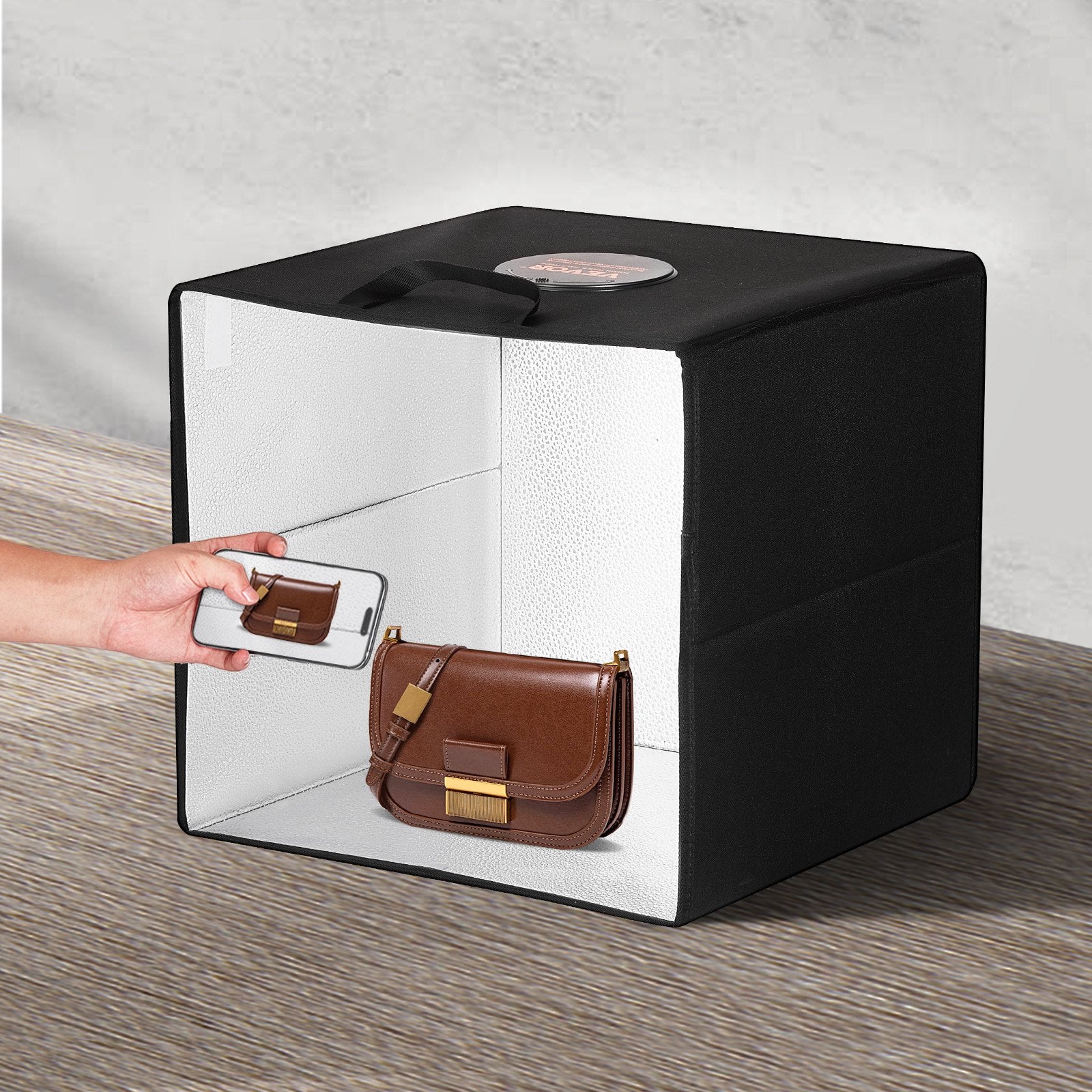 VEVOR Photo Studio Light Box 3000-5600K 6 Double-Sided Color Backdrops, 41 x 40 x 39 cm 8