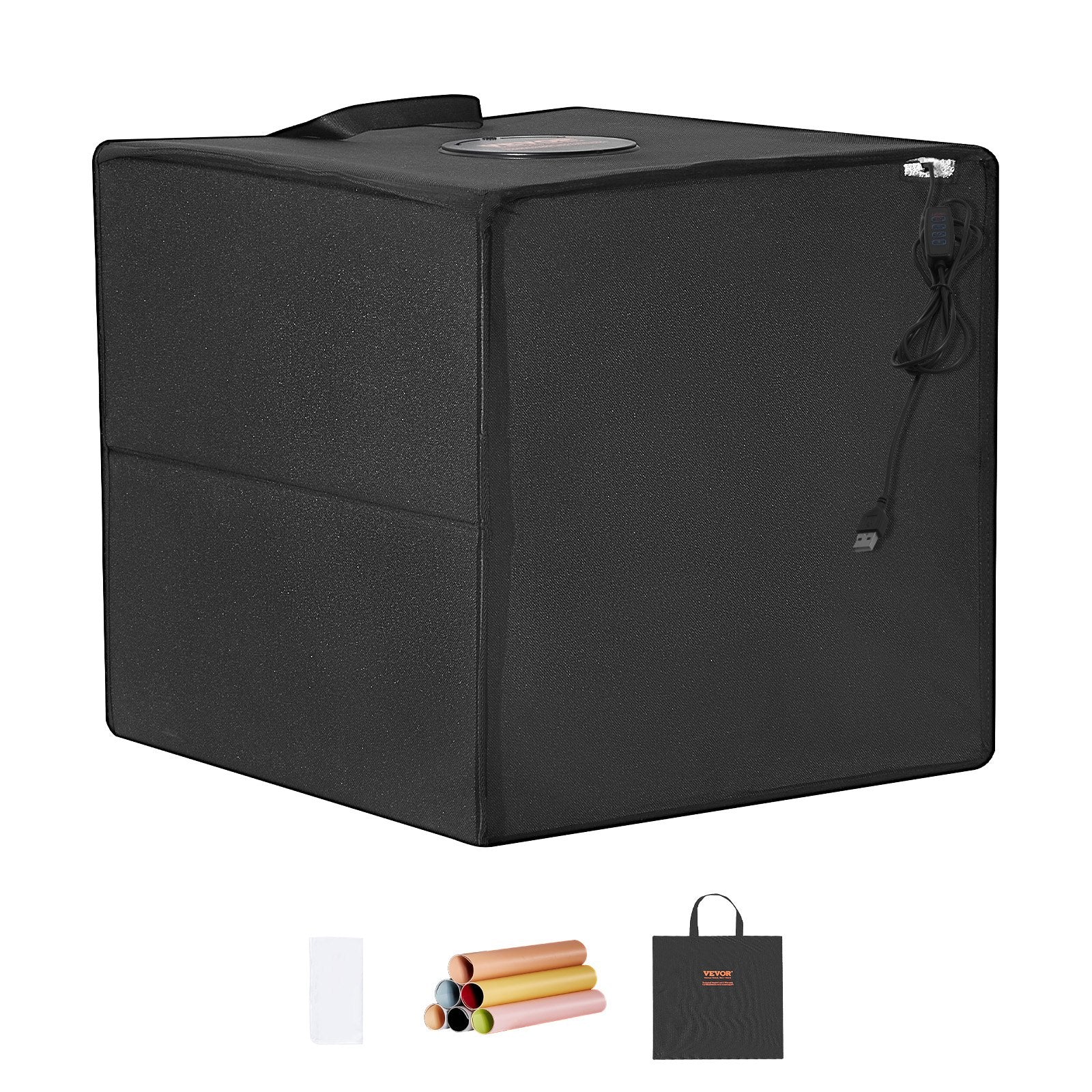 VEVOR Photo Studio Light Box 3000-5600K 6 Double-Sided Color Backdrops, 41 x 40 x 39 cm 9