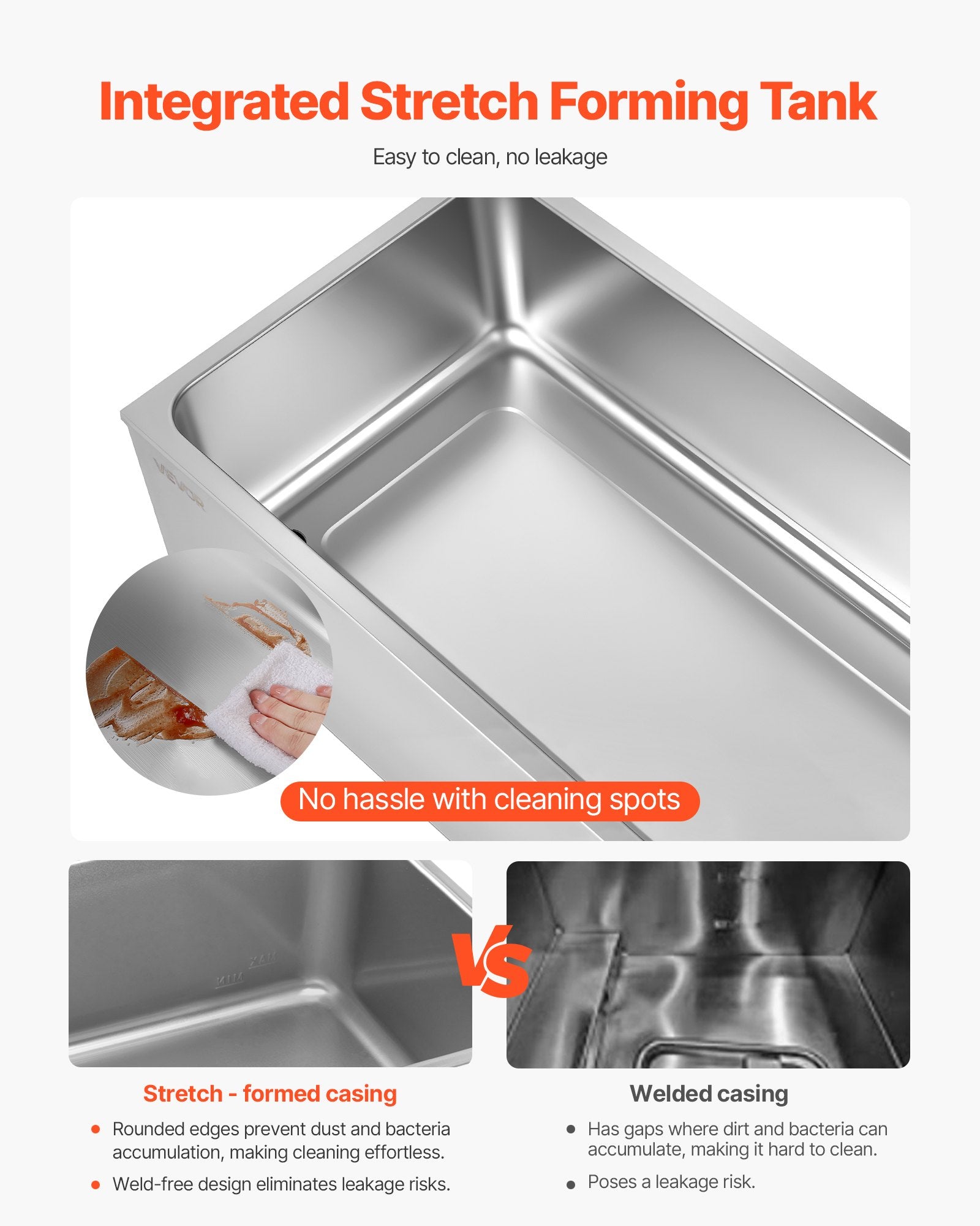 VEVOR Commercial Food Warmer, 6-Pan Electric Steam Table, 1200W Professional Countertop Stainless Steel Buffet Bain Marie with 30-85°C Temp Control for Catering, Buffet, Parties, Restaurants 5