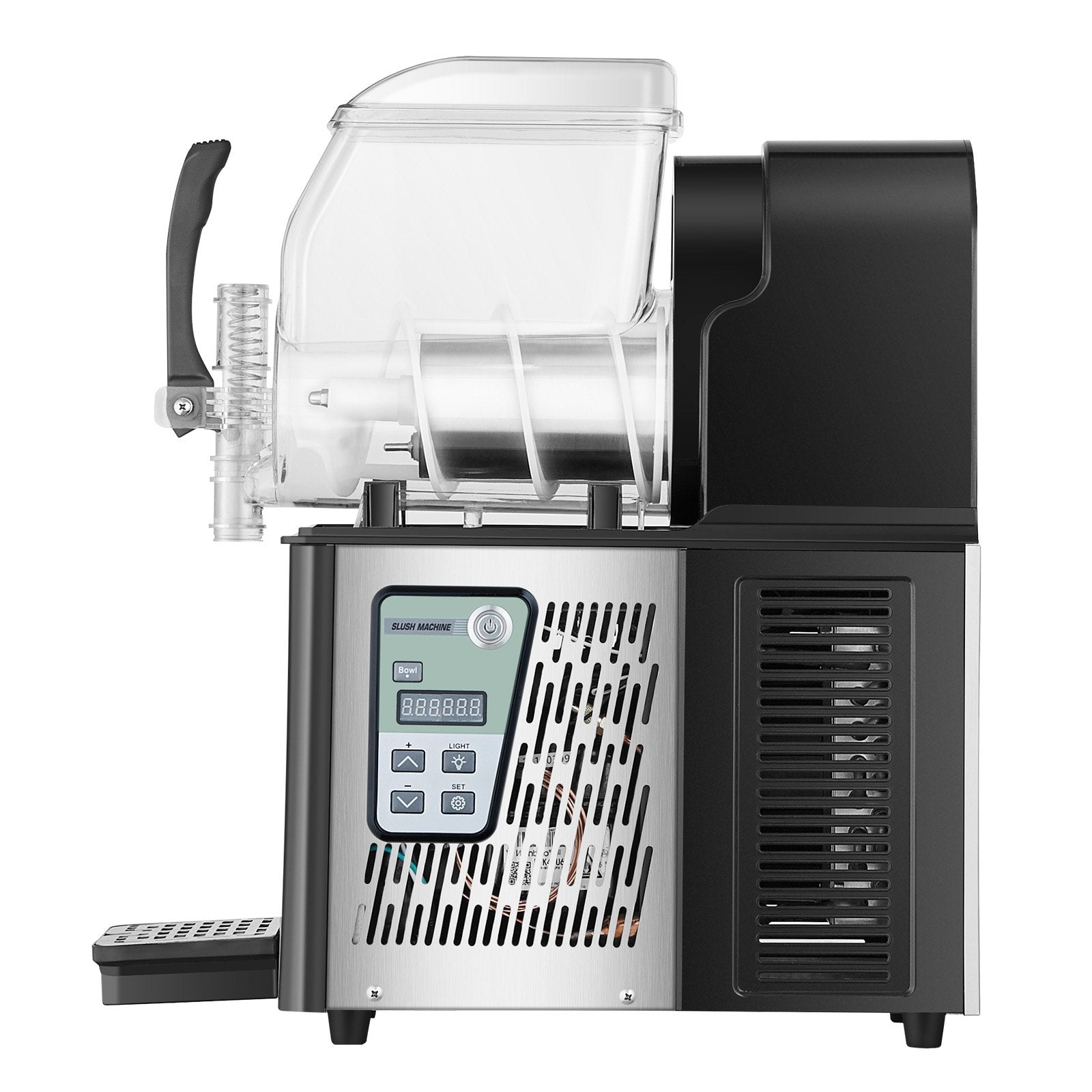 VEVOR Commercial Slushy Machine, 4L Single Tank Frozen Drink Machine, 16 Cups Stainless Steel Margarita Smoothie Frozen Drink Maker, Slushie Maker for Home Party Restaurants Cafe Bars