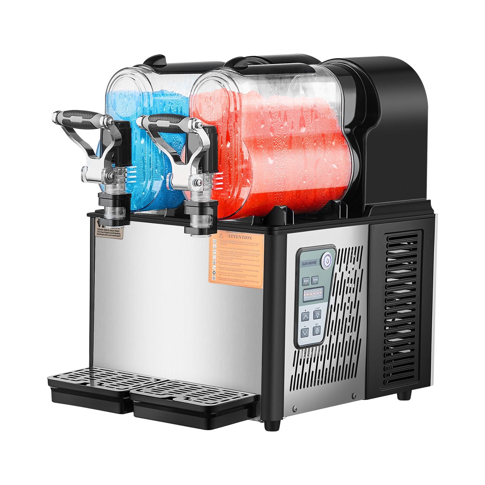 VEVOR 3Lx2 Tank Commercial Slushy Machine Margarita Smoothie Frozen Drink Maker 10