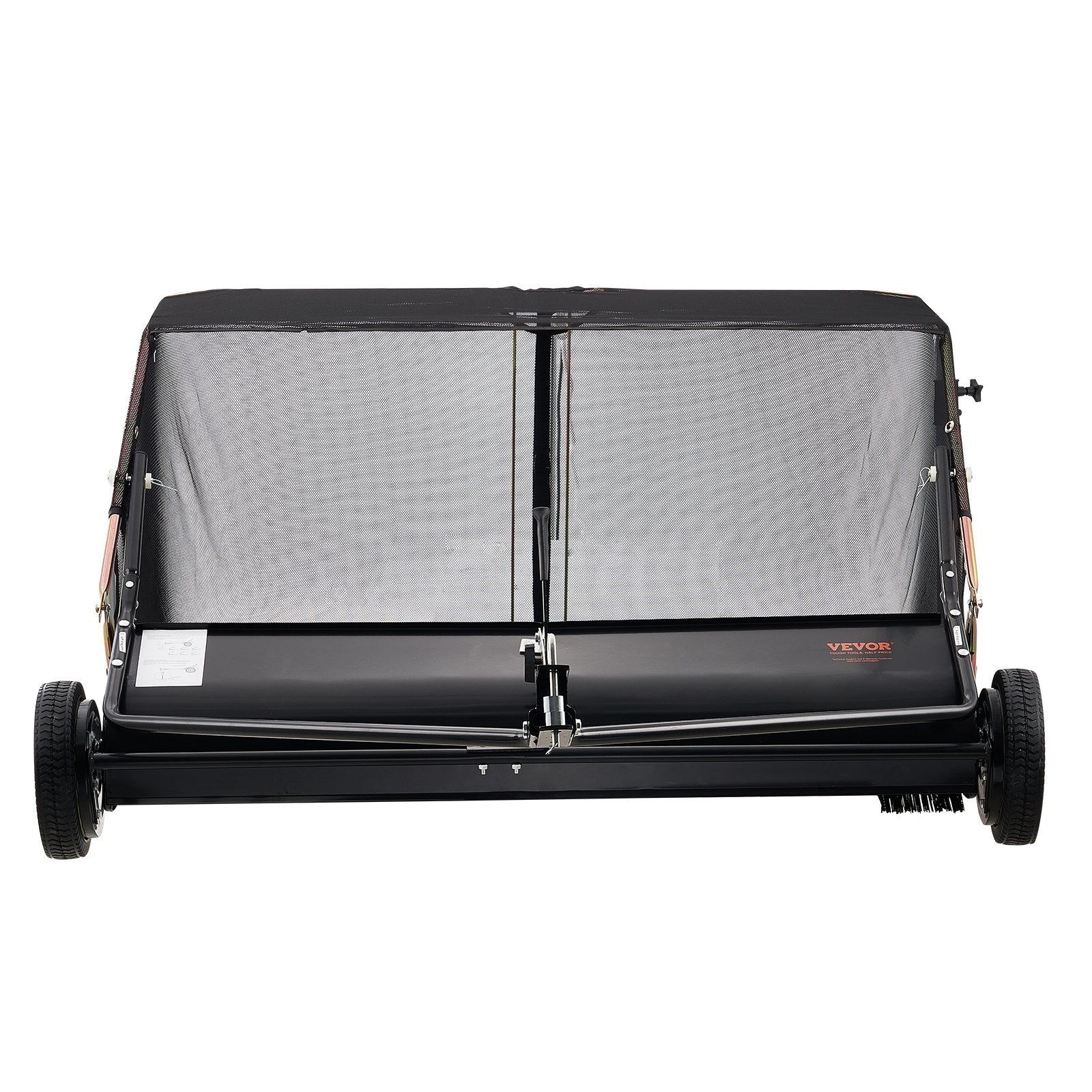 VEVOR Tow-Behind Lawn Sweeper 132cm Leaf Yard Collector 26 cu.ft. Adjustable