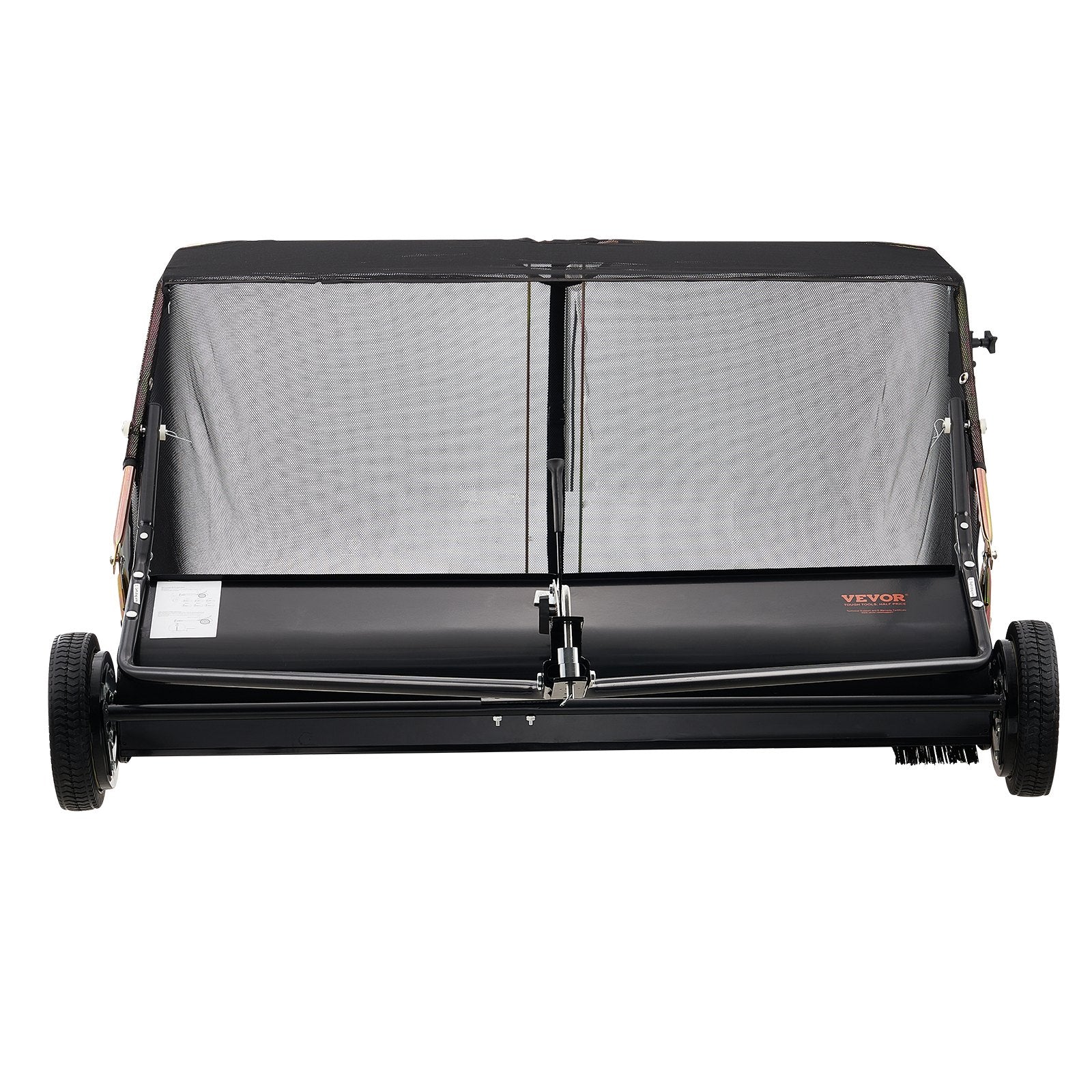 VEVOR Tow-Behind Lawn Sweeper 132cm Leaf Yard Collector 26 cu.ft. Adjustable 10