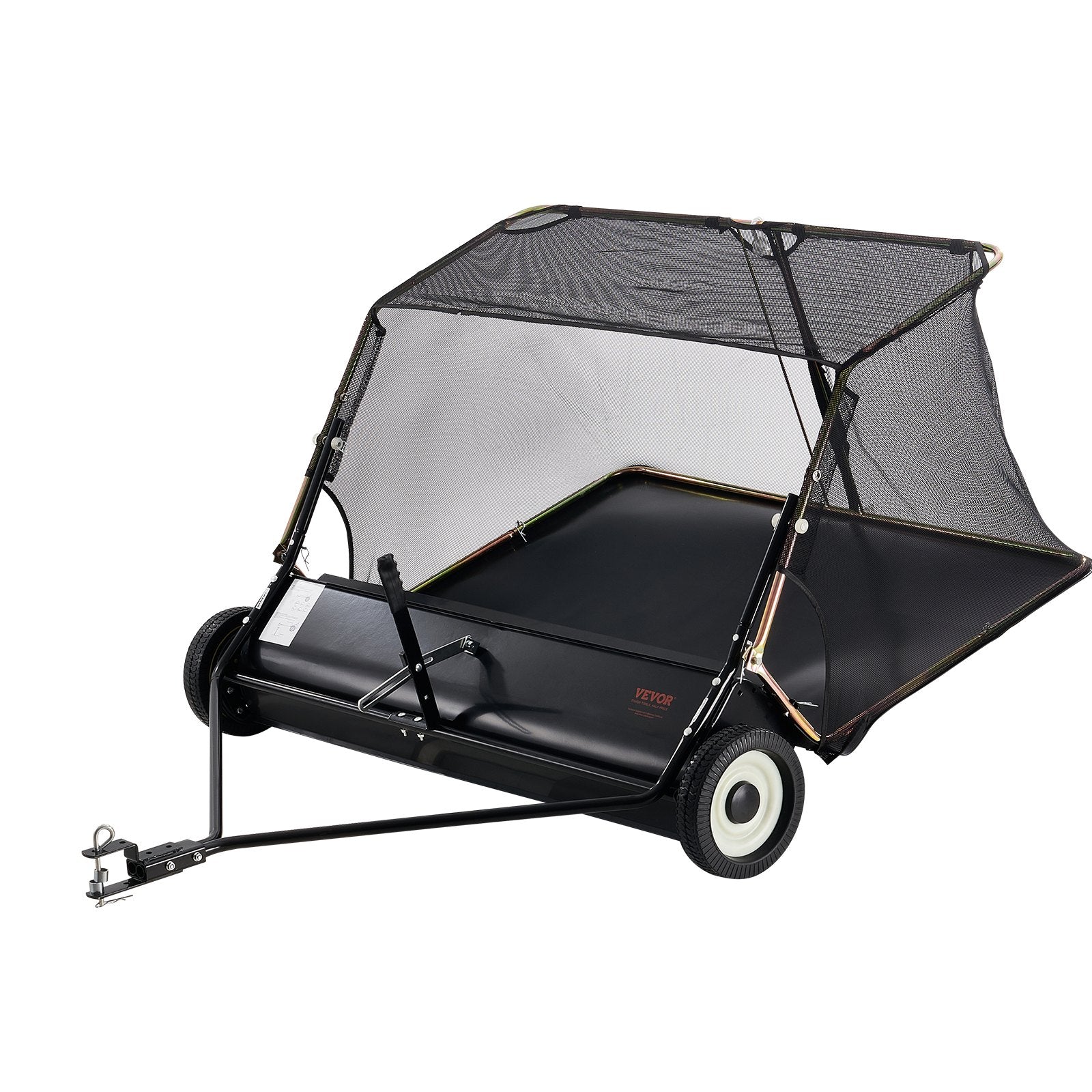 VEVOR Tow-Behind Lawn Sweeper 132cm Leaf Yard Collector 26 cu.ft. Adjustable 11