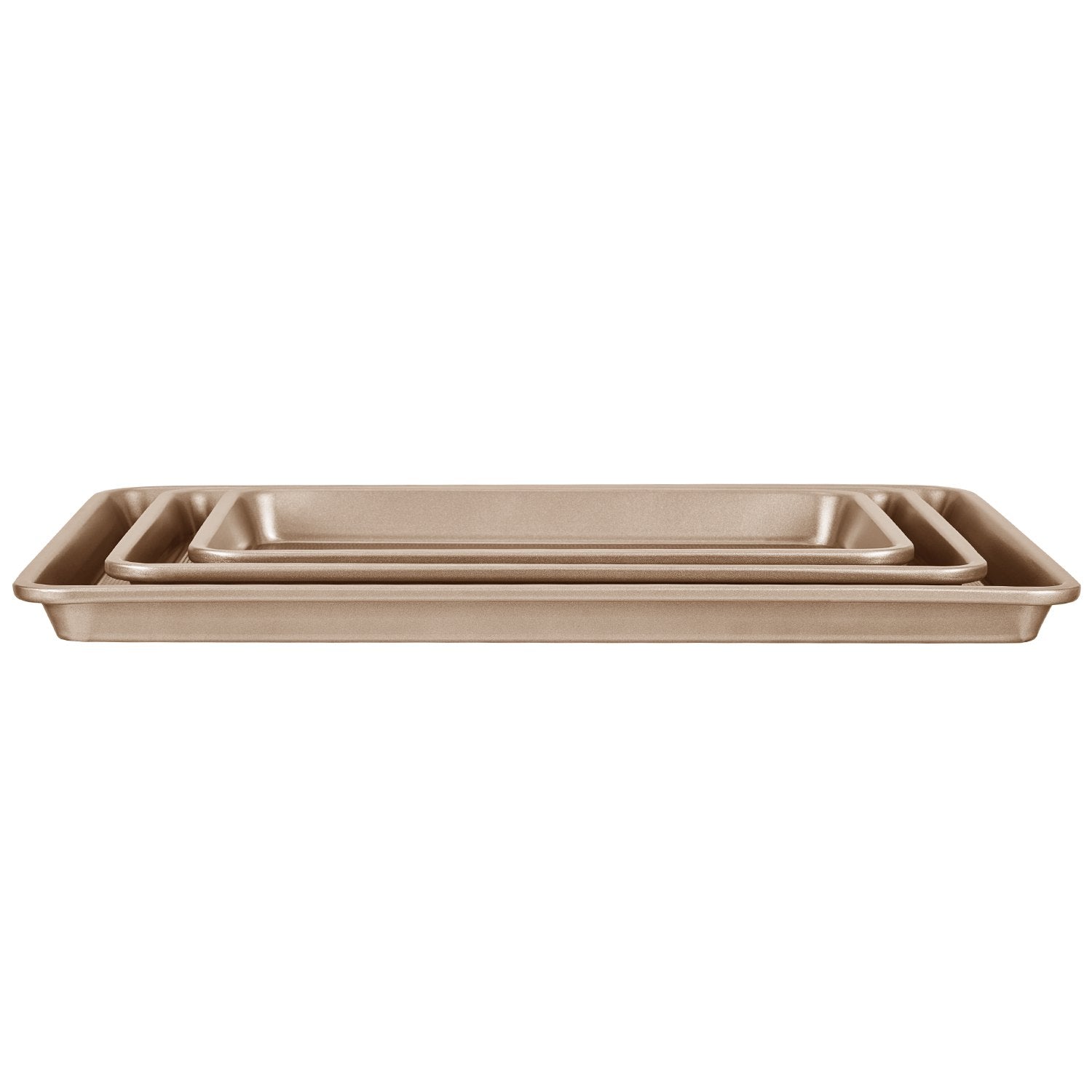 VEVOR Baking Pan Set 3-Piece Nonstick Carbon Steel Set with Silicone Handles 9