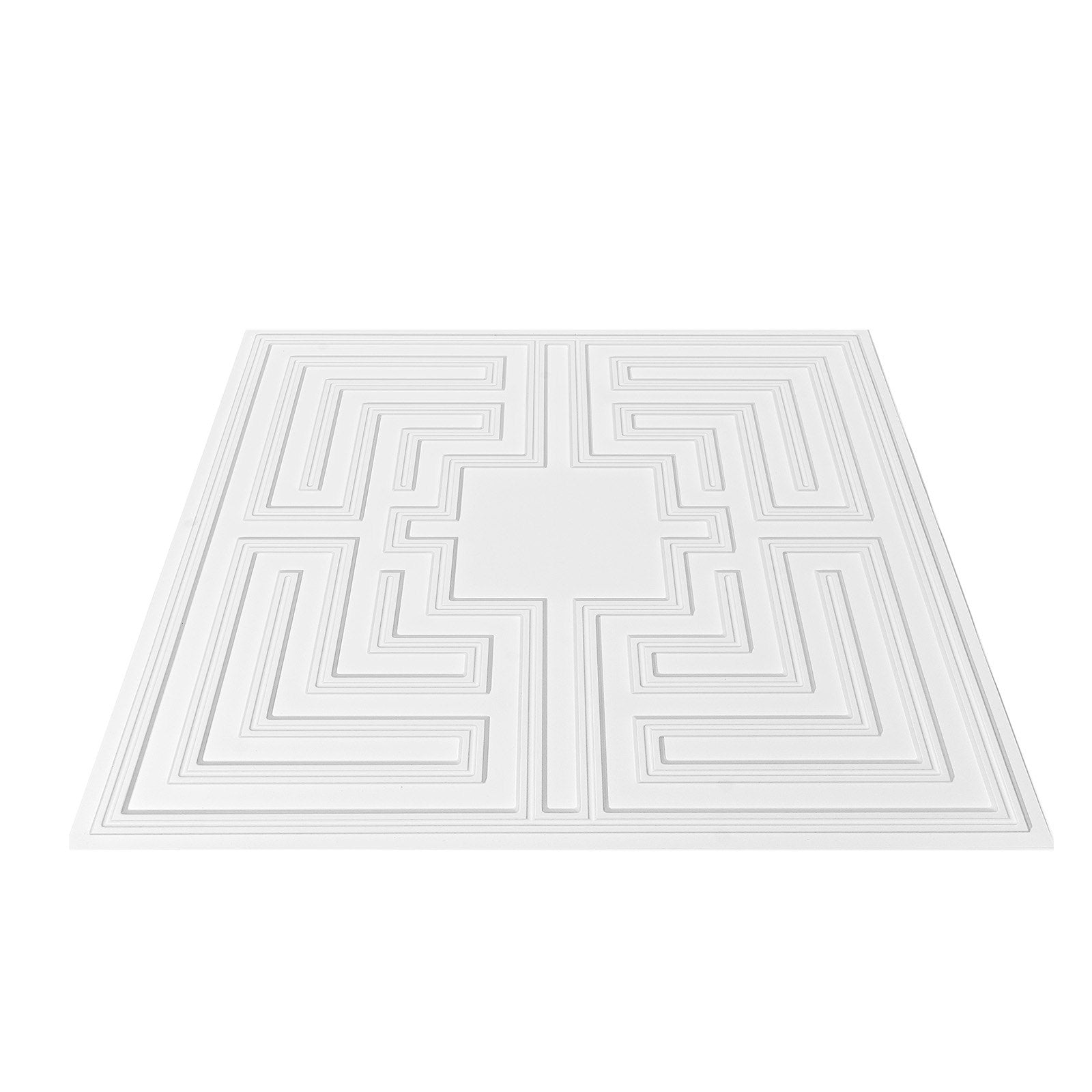 VEVOR Ceiling Tiles 12-Pack 24 x 24 in PVC Easy Installation White Echo Pattern