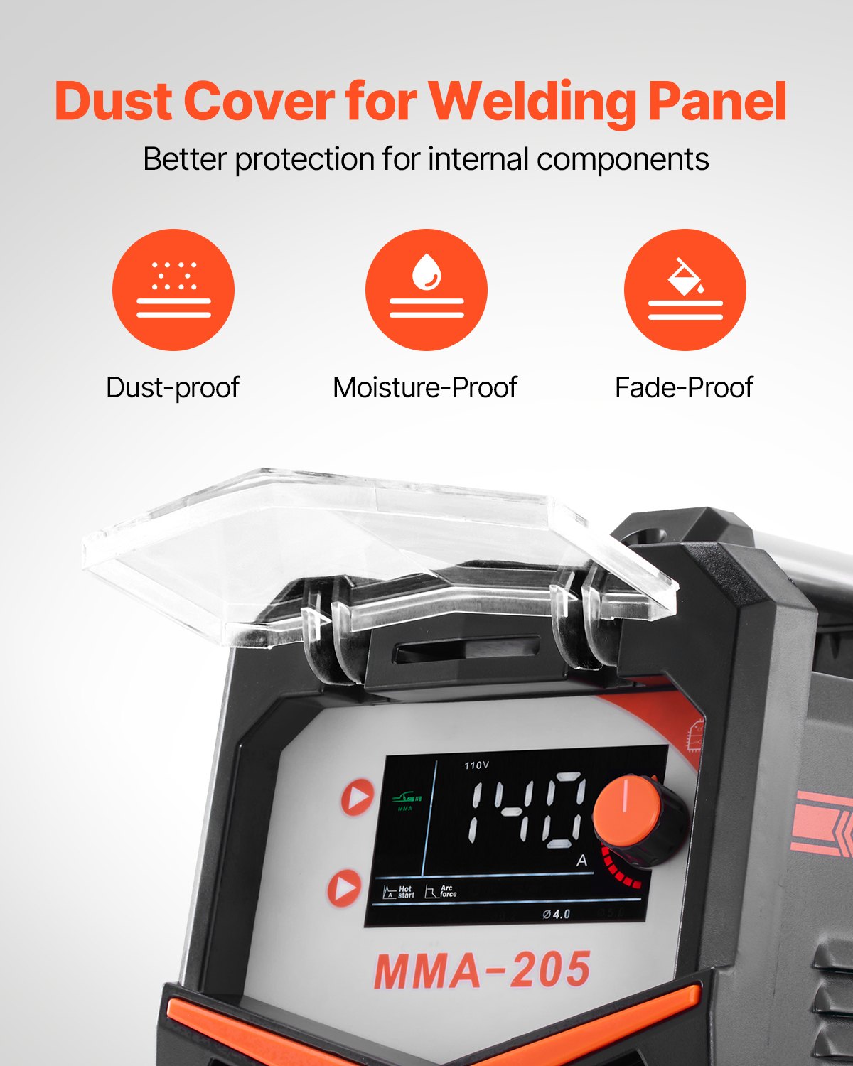 VEVOR TIG Welder 2-In-1 Welding Machine Lift MMA Stick Arc IGBT Hot Start LED 5