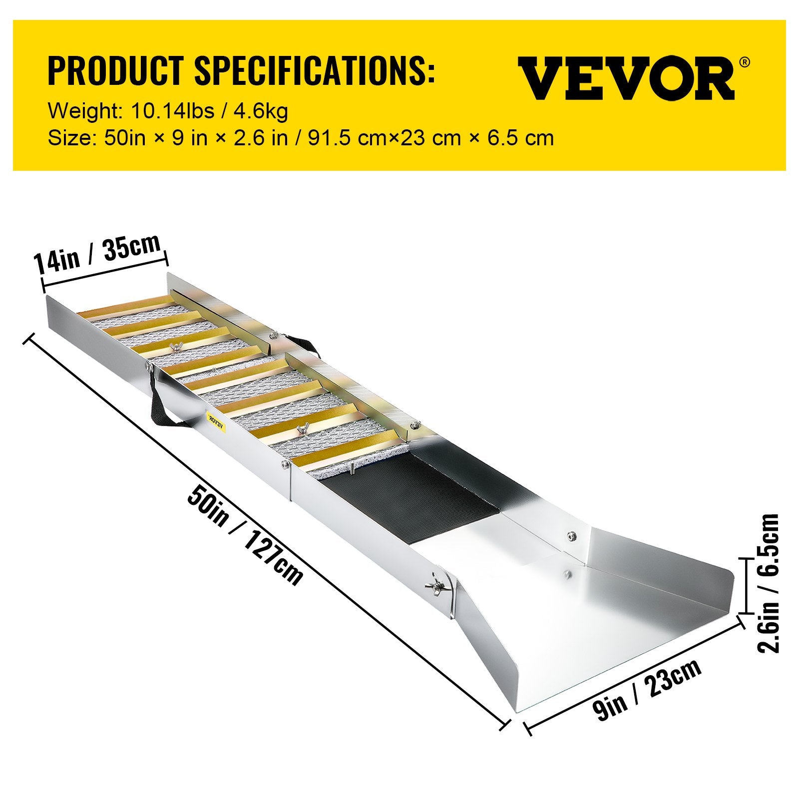 VEVOR Folding Aluminum Alloy Sluice Box, Compact 50" Sluice Boxes for Gold, Lightweight Gold Sluice Equipment, Portable Sluice Boxes with Miner's Moss, River, Creek, Gold Panning, Prospecting, Dredg 7