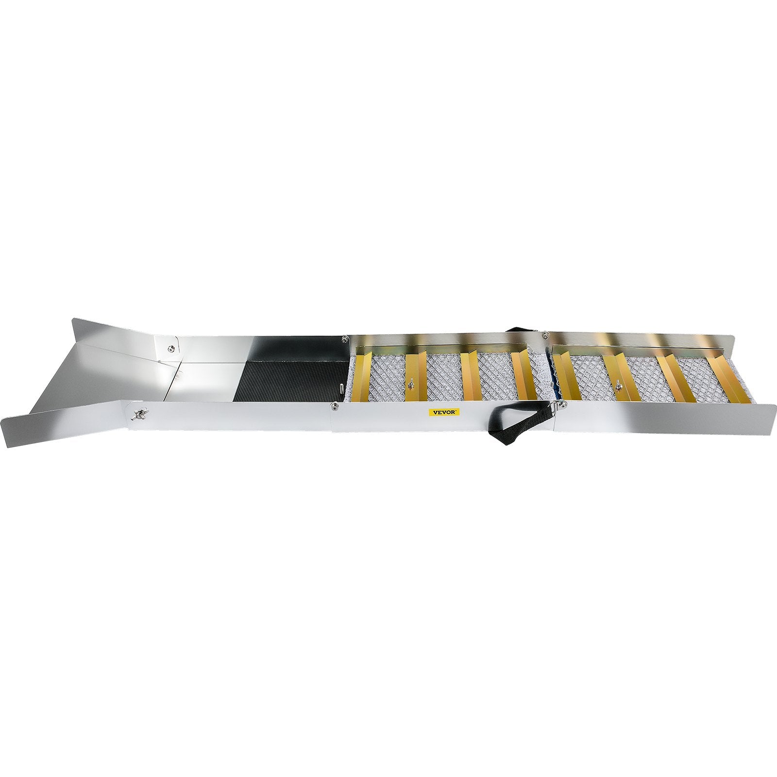 VEVOR Folding Aluminum Alloy Sluice Box, Compact 50" Sluice Boxes for Gold, Lightweight Gold Sluice Equipment, Portable Sluice Boxes with Miner's Moss, River, Creek, Gold Panning, Prospecting, Dredg 9