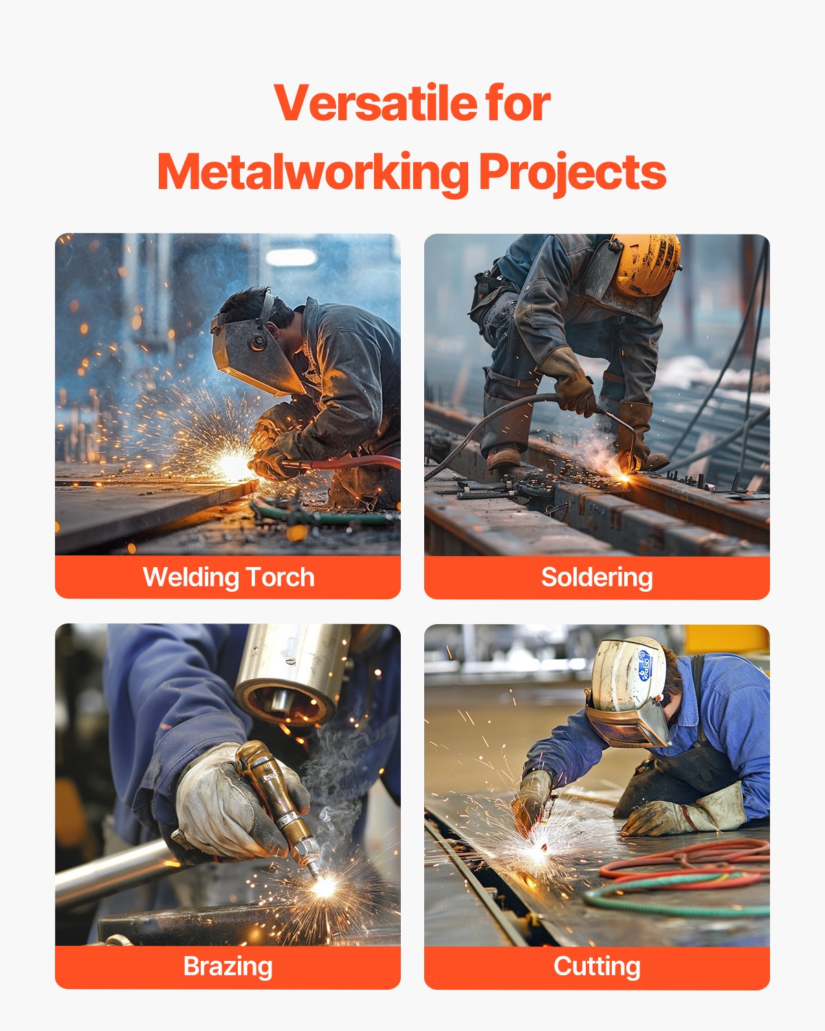 Oxygen Acetylene Hose 1/4-Inch x 50FT T Grade Hose 300PSI Max Working Pressure 6