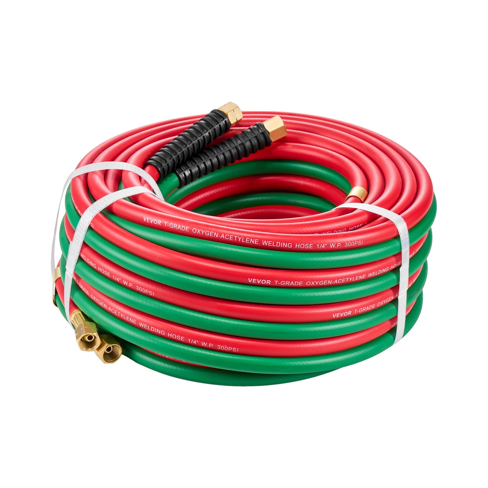 Oxygen Acetylene Hose 1/4-Inch x 50FT T Grade Hose 300PSI Max Working Pressure 9