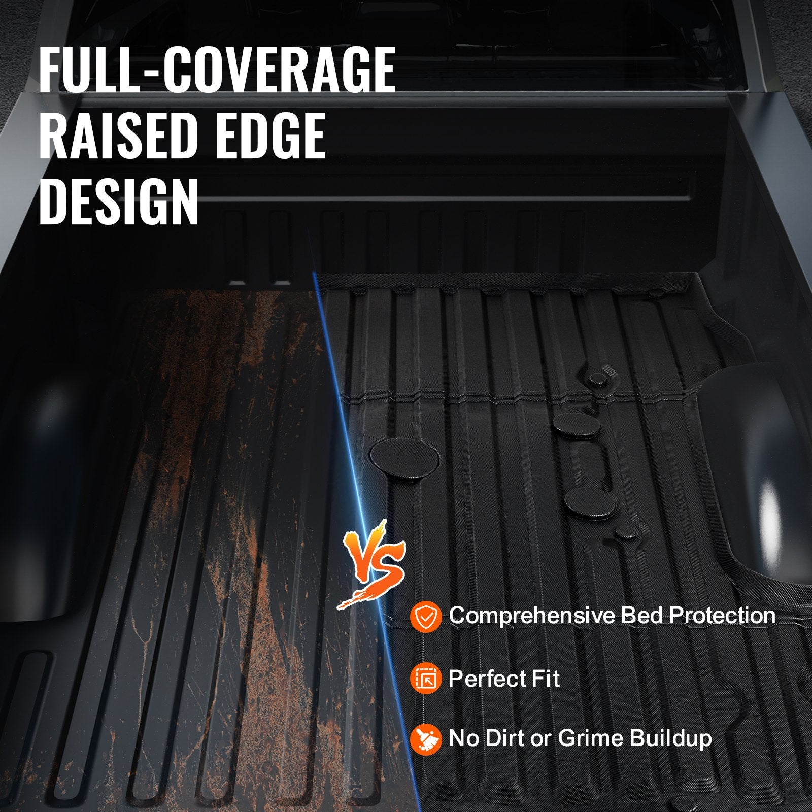 VEVOR Truck Bed Mat Fit 2017-2024 Ford F250/F350 TPE Truck Bed Liner Accessories 3