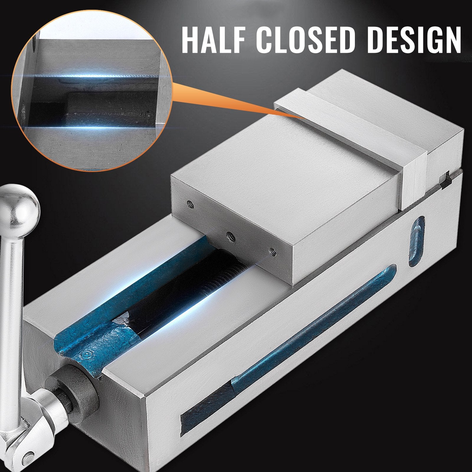 VEVOR Milling Vice 4"/100mm,Bench Clamp Vice Nodular Cast Iron Material,Clamping Vice Clamping Force 19KN Max, Milling Machine Vice 3