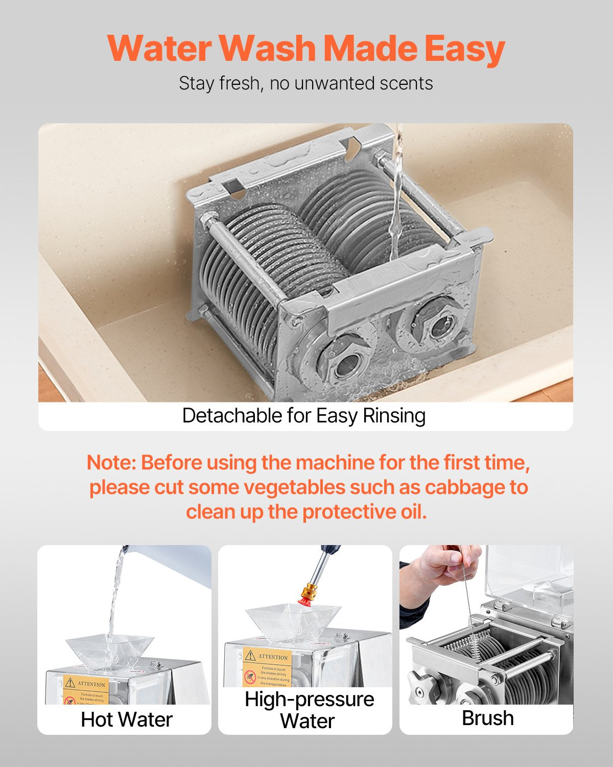 VEVOR Electric Meat Cutter Machine 850W Commercial Meat Slicer Cutting Machine 5