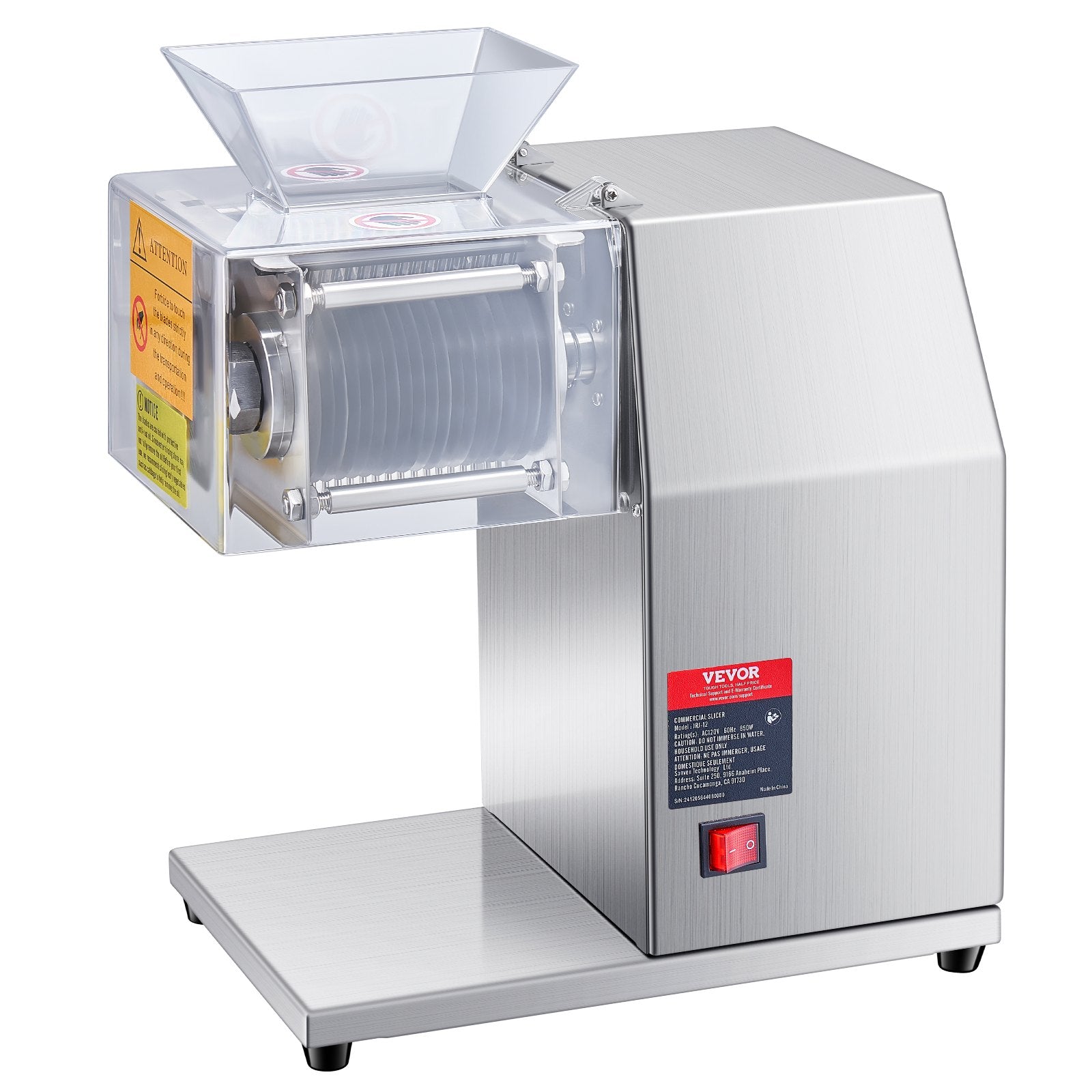 VEVOR Electric Meat Cutter Machine 850W Commercial Meat Slicer Cutting Machine 9