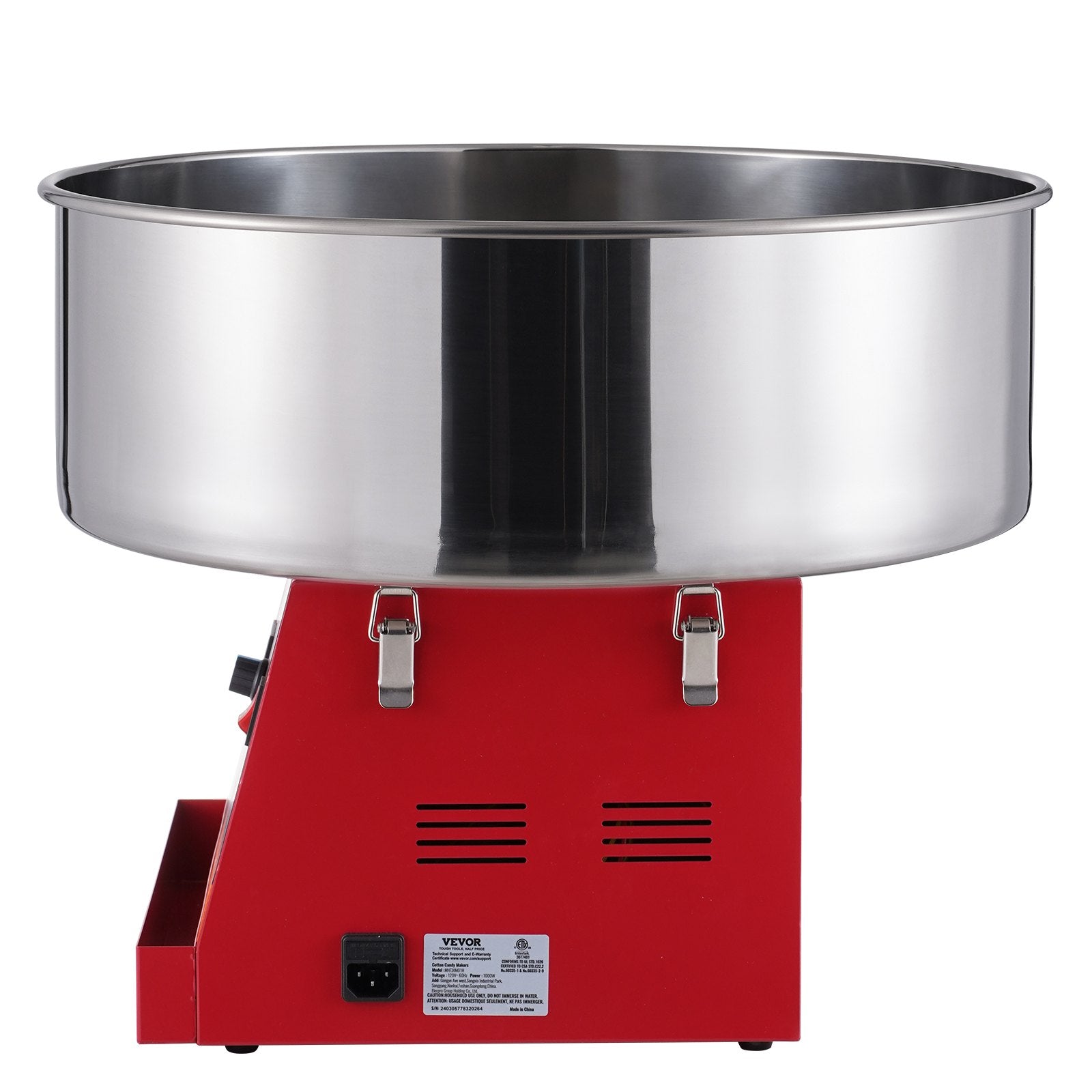VEVOR Electric Cotton Candy Machine, 1000W Candy Floss Maker, Commercial Cotton Candy Machine with Stainless Steel Bowl, and Sugar Scoop, Perfect for Home Kids Birthday, Family Party (Red) 11