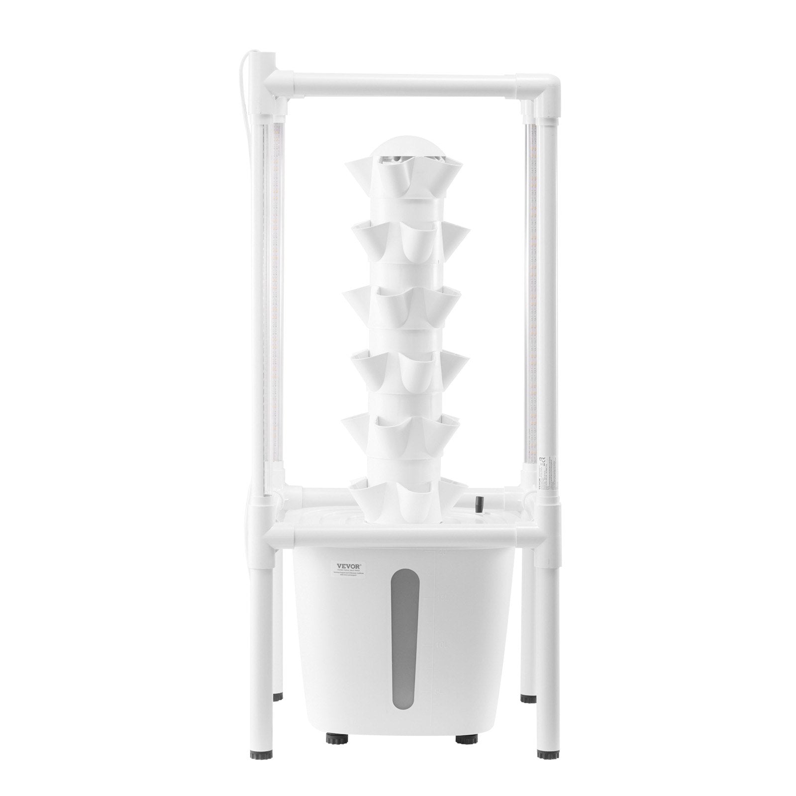 VEVOR Hydroponic Growing System with Grow Light 30 Pods Hydroponic Tower Garden 10