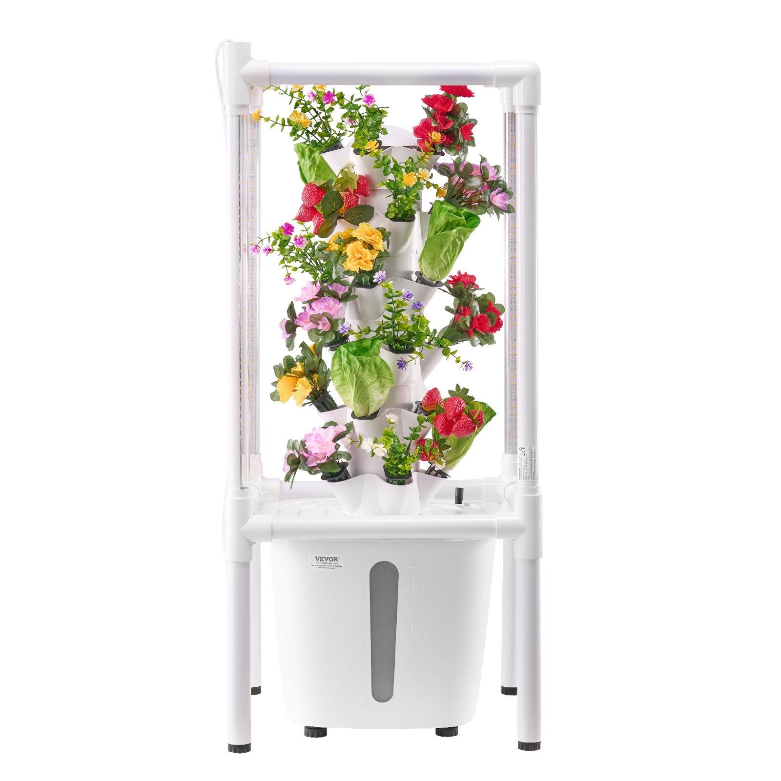 VEVOR Hydroponic Growing System with Grow Light 30 Pods Hydroponic Tower Garden 11