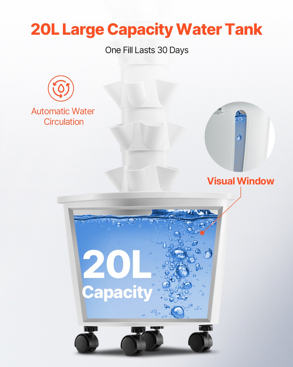 VEVOR Hydroponic Growing System, 50 Pods Vertical 10 Tiers Hydroponic Tower, Rolling Hydronic Garden with Water Pump & Wheels, Indoor Plants Germination Kit for Herbs Fruits & Vegetables 4