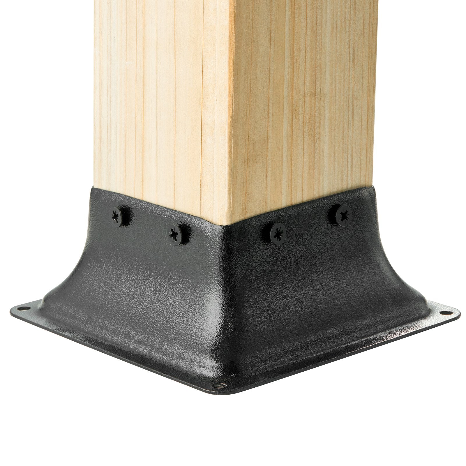 VEVOR 101.6x101.6mm Post Base 20Pcs, Internal 91x91mm Heavy Duty Powder-Coated Steel Post Bracket Fit for Standard Wood Post Anchor, Decking Post Base for Deck Porch Handrail Railing Support 10