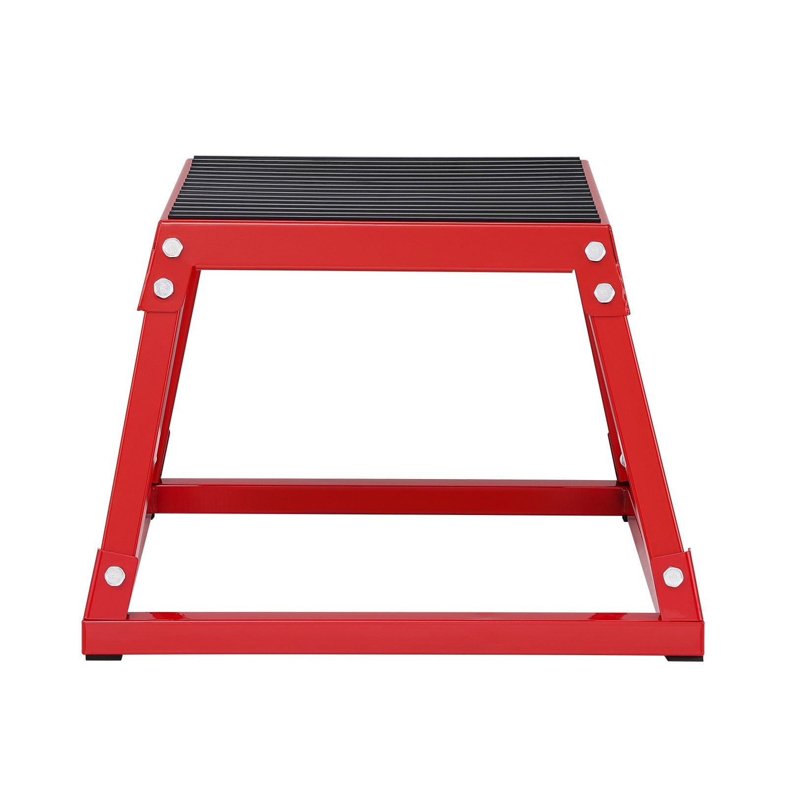 VEVOR Plyometric Jump Box, 12 Inch Plyo Box, Steel Plyometric Platform and Jumping Agility Box, Anti-Slip Fitness Exercise Step Up Box for Home Gym Training, Conditioning Strength Training, Red 9