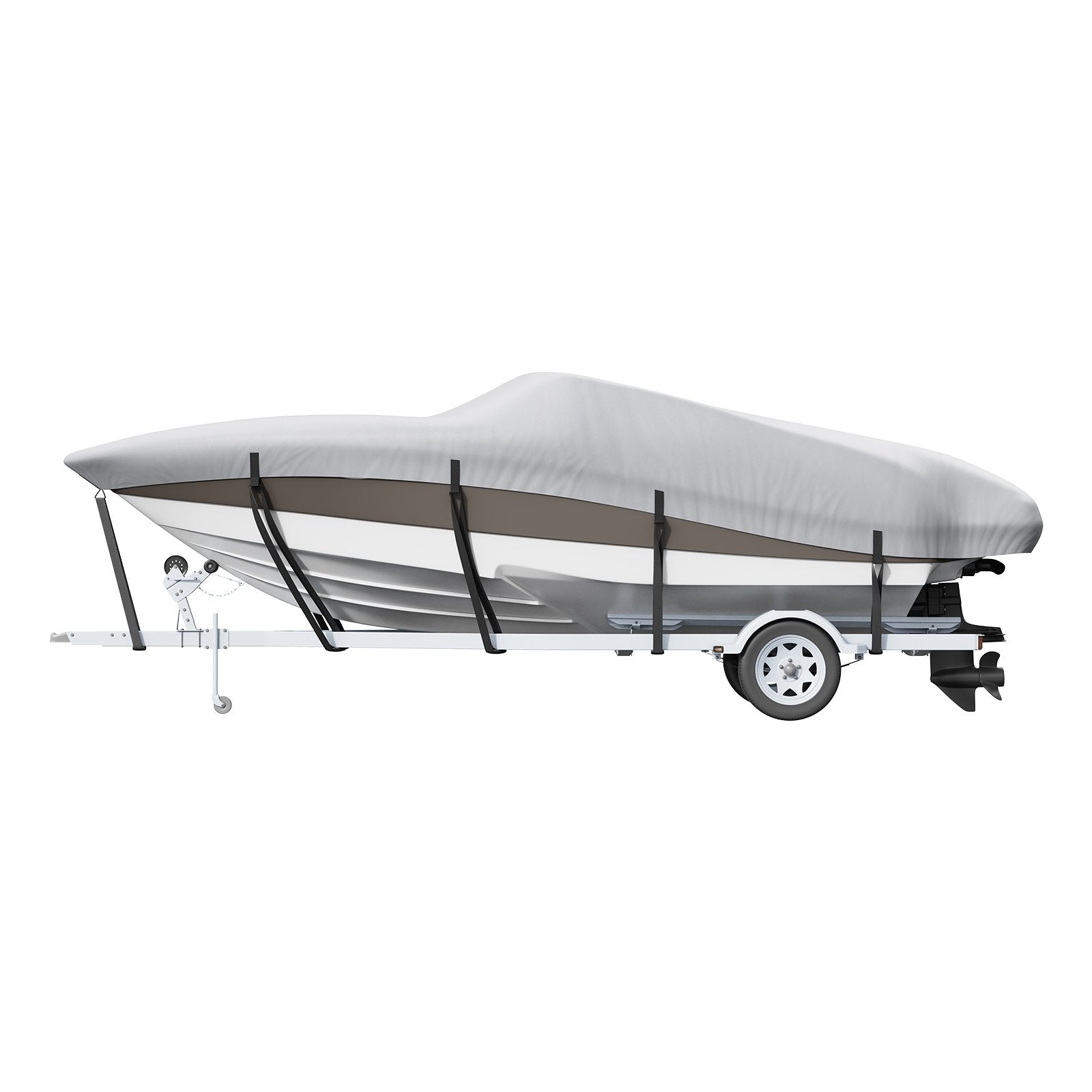 VEVOR Boat Cover 600D Waterproof 23-24 ft Boat Cover V-Hull Tri-Hull Runabout 10