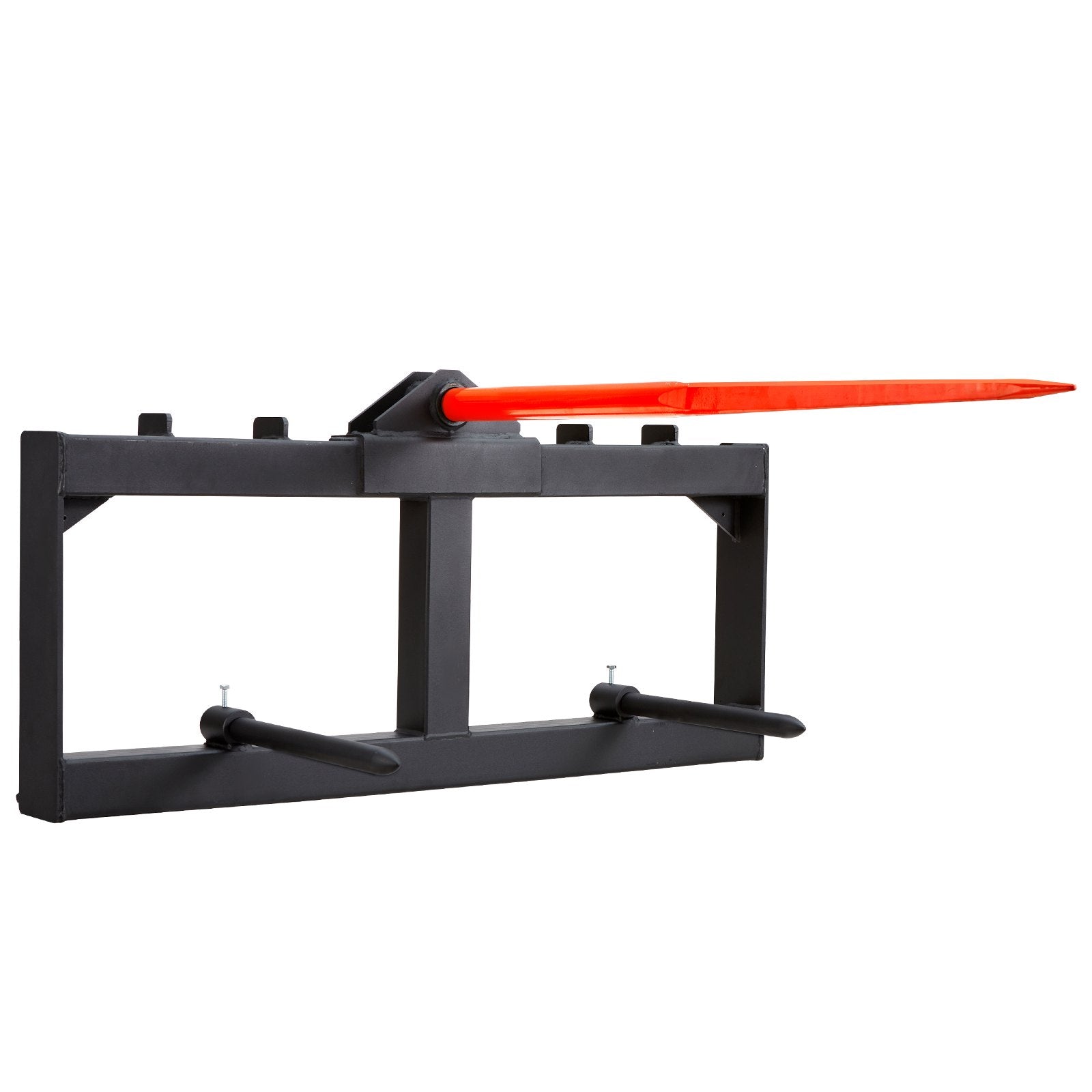 VEVOR 49" Hay Spear, Bale Spears 726kg Loading Capacity, Skid Steer Loader Tractor Attachment with 2pcs 17.5" Stabilizer Spears, Quick Attach Spike Forks 8