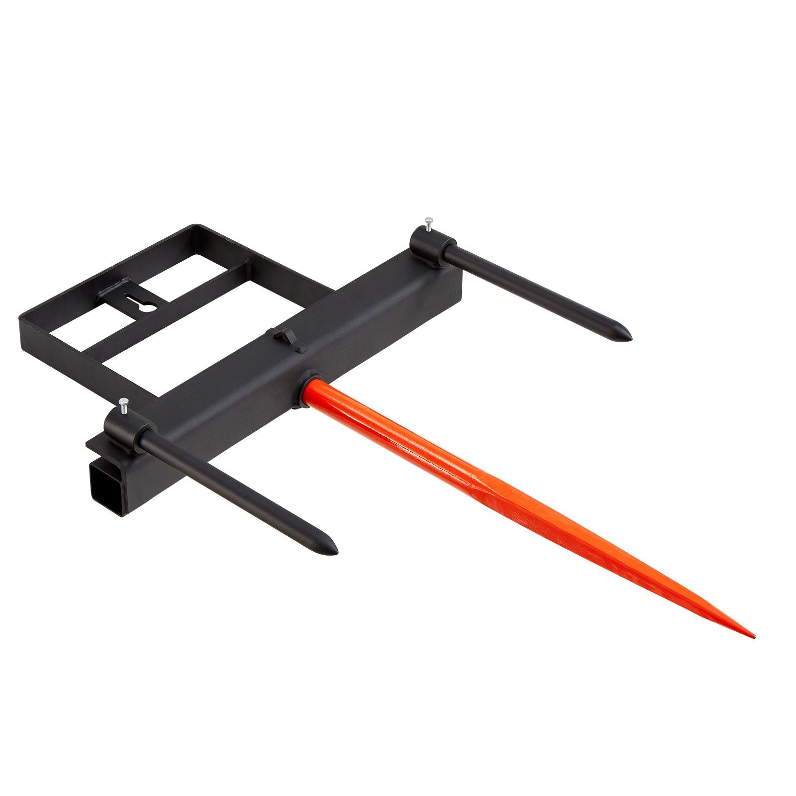 VEVOR 39" Hay Spear, Bale Spears 726kg Loading Capacity, Skid Steer Loader Tractor Bucket Attachment with 2pcs 17.5" Stabilizer Spears and 60" Chain, Quick Attach Spike Forks 9