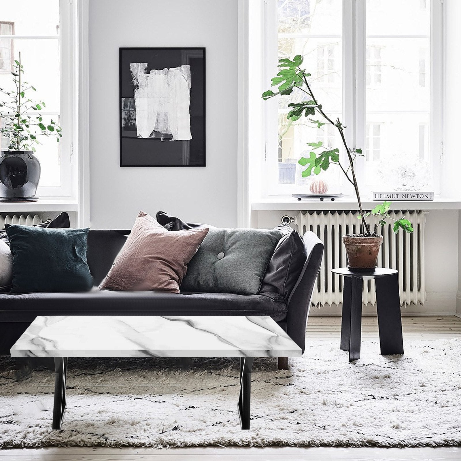 VEVOR Metal Table Legs Set of 2 Dining Table Legs Black Desk Legs, 28 Height 20 Width Heavy Duty Bench Legs Zig Zag Style Coffee Table Legs Base Modern DIY Steel Table Legs 9