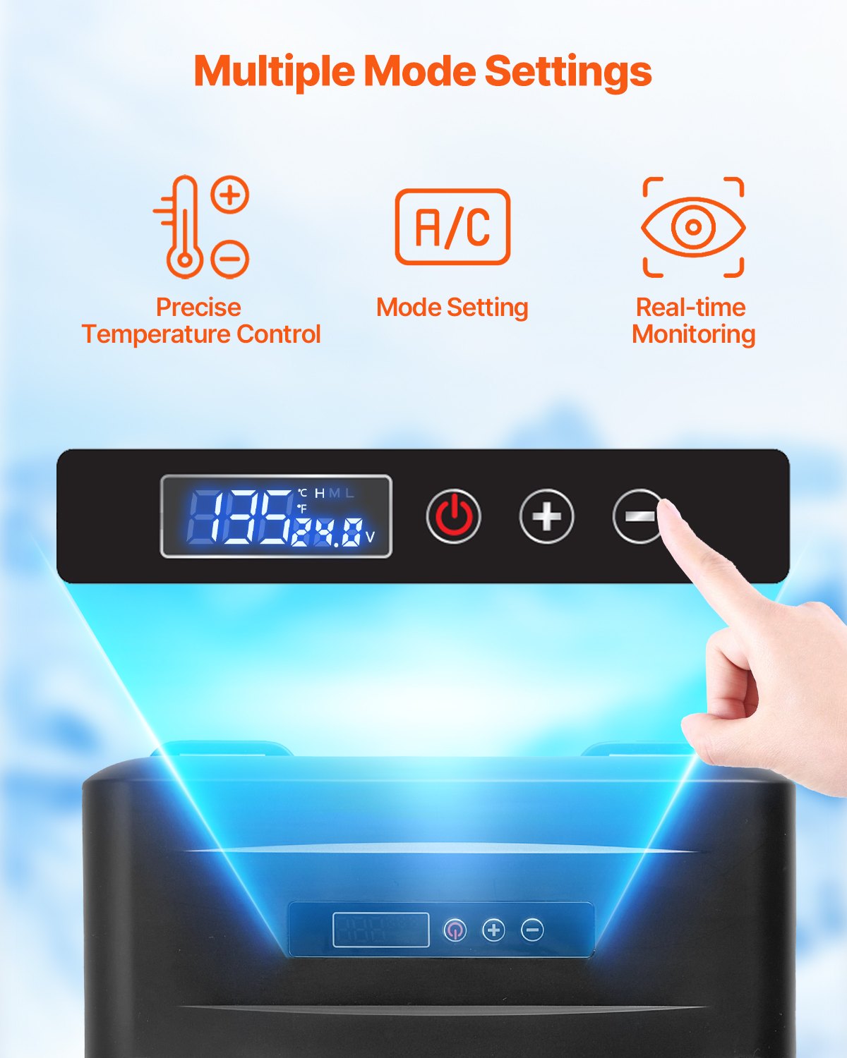 VEVOR Portable Car Refrigerator Freezer Compressor 15L Single Zone for Car Home 5