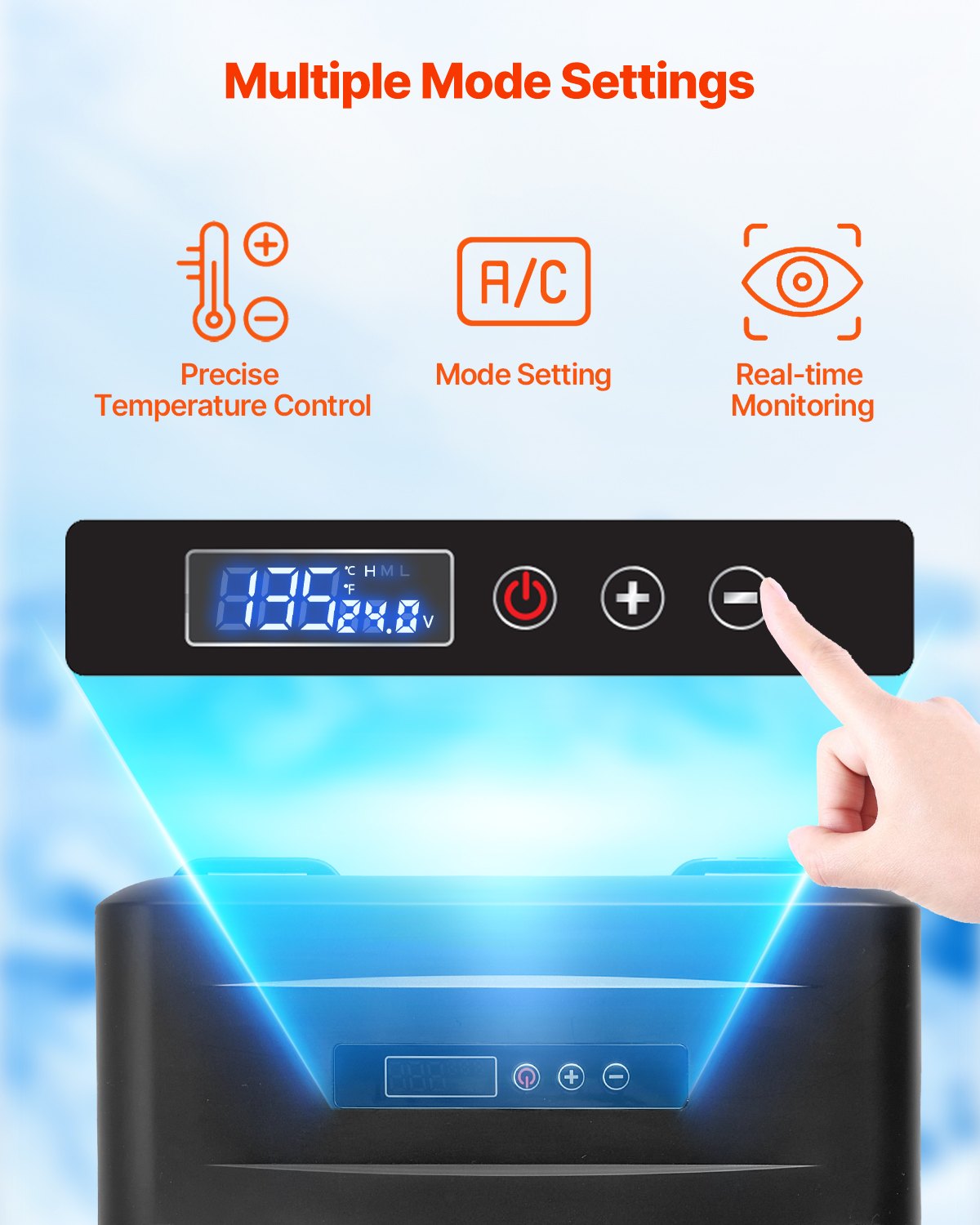 VEVOR Portable Car Refrigerator Freezer Compressor 20L Single Zone for Car Home 5