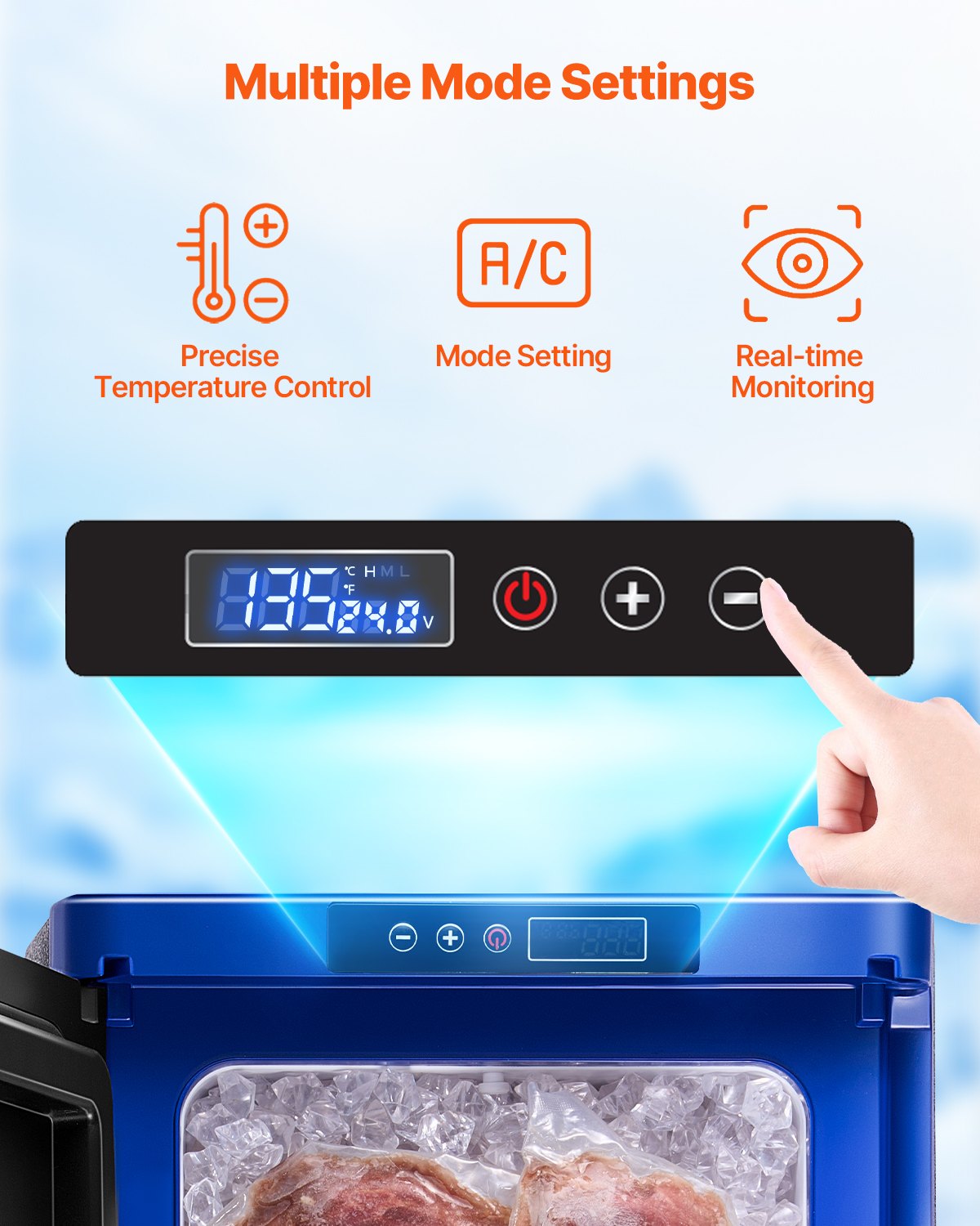VEVOR Portable Car Refrigerator Freezer Compressor 35L Single Zone for Car Home 5