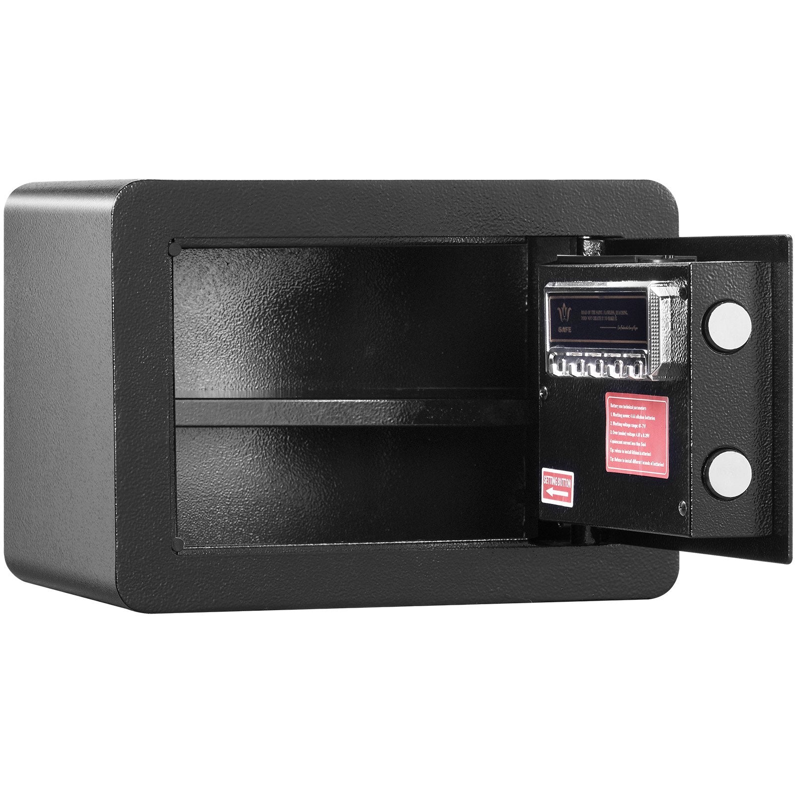 VEVOR Safe, 0.5 Cubic Feet Home Safe, Steel Security Safe with Digital Keypad and 2 Keys, Wall-Mounted Cabinet Safe Protect Cash, Gold, Jewelry, Documents for Home, Hotel, 350 x 250 x 250 mm 9