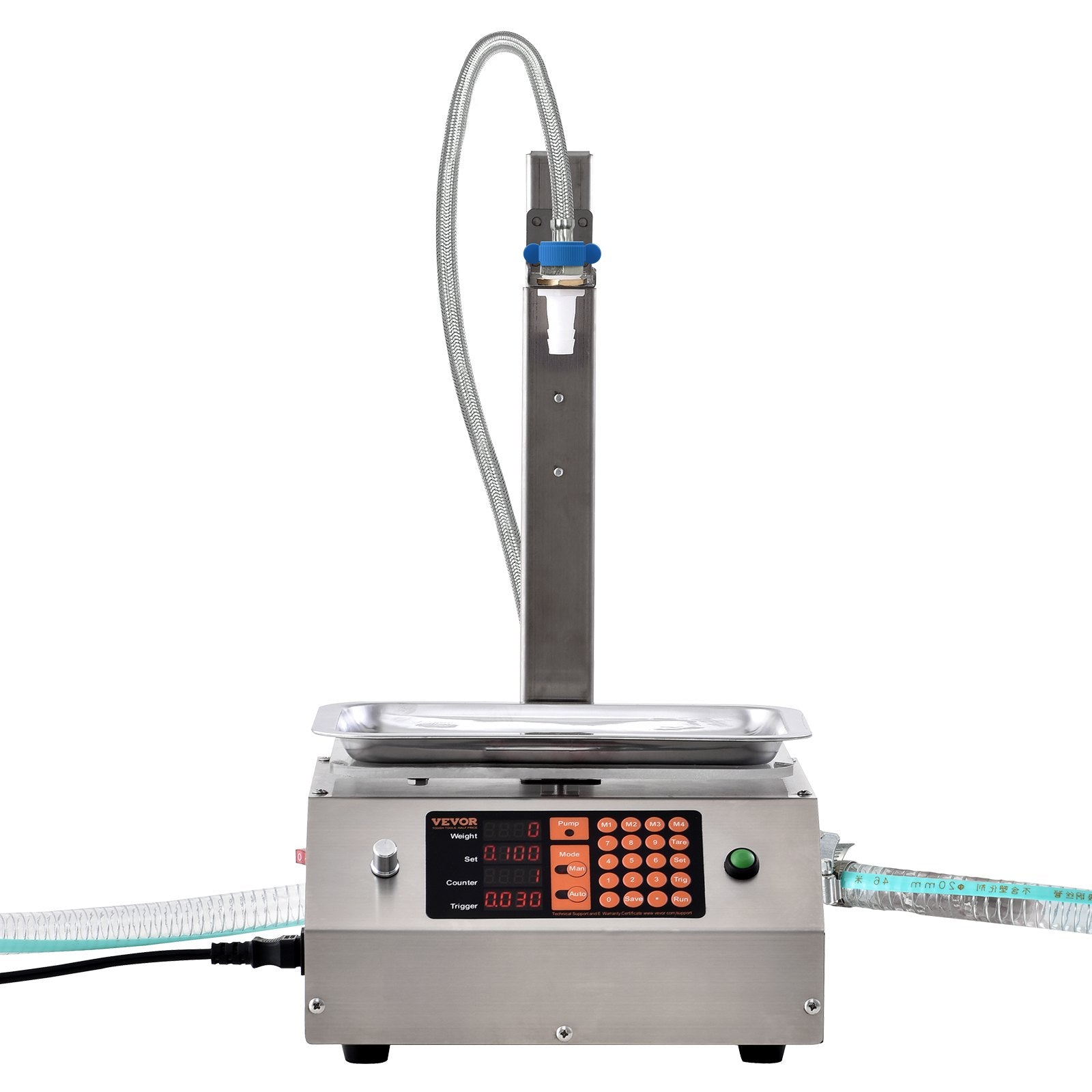 VEVOR Liquid Filling Machine, 30-15000 g Weighing Capacity, Automatic Bottle Filler Machine Bottling Machine Digital Control for Milk, Water, Oil, Wine, Beverage, Detergent, Shampoo (Single Nozzle) 11