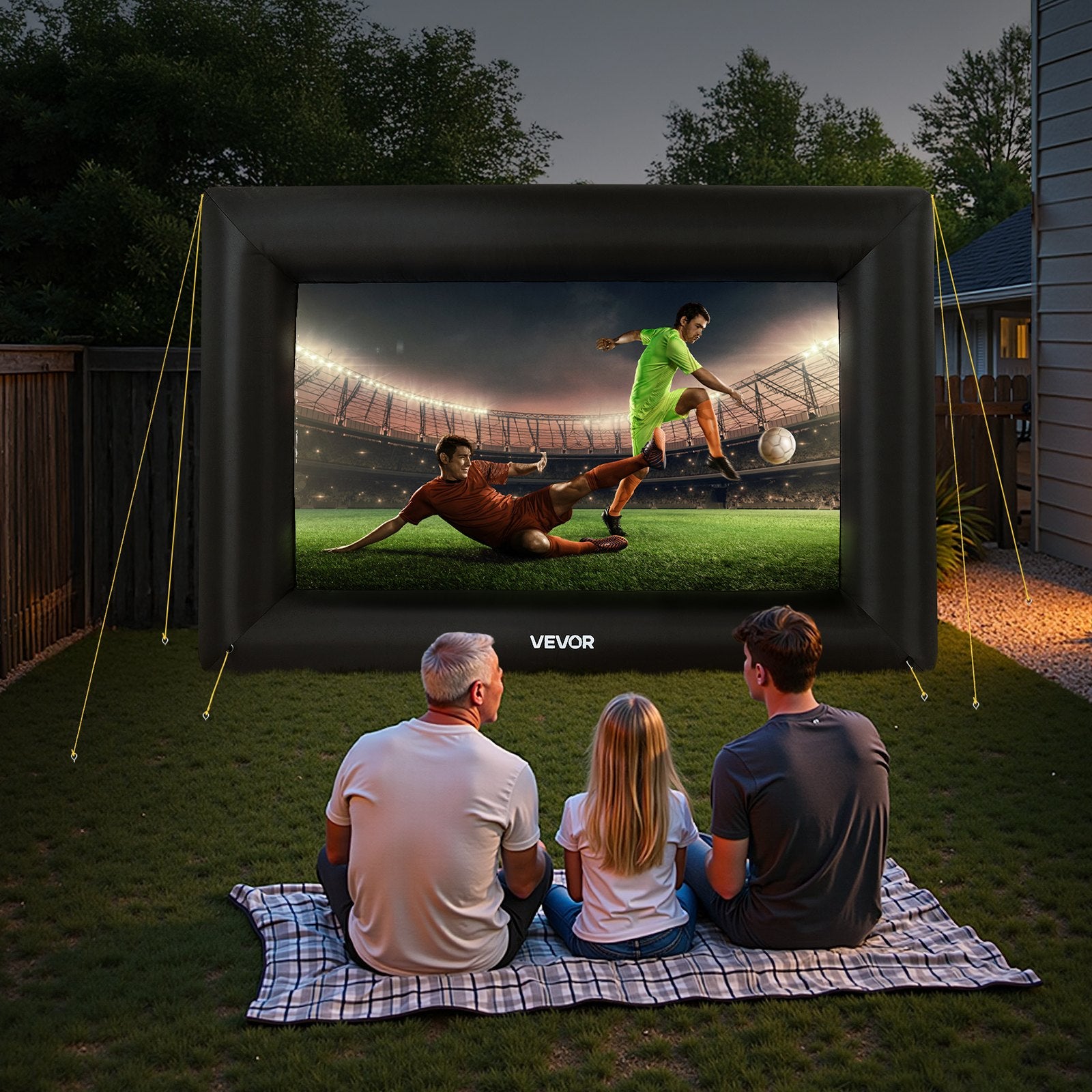 VEVOR 14 ft Inflatable Movie Screen 16:9 600D Movie Projector with Portable Bag 8