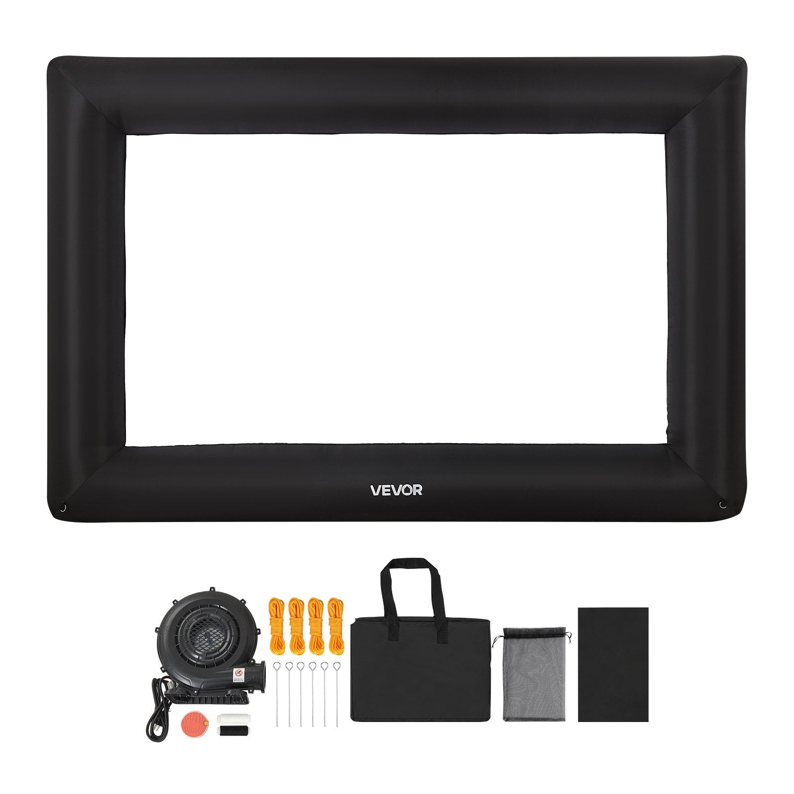 VEVOR 16 ft Inflatable Movie Screen 16:9 600D Movie Projector with Portable Bag 8